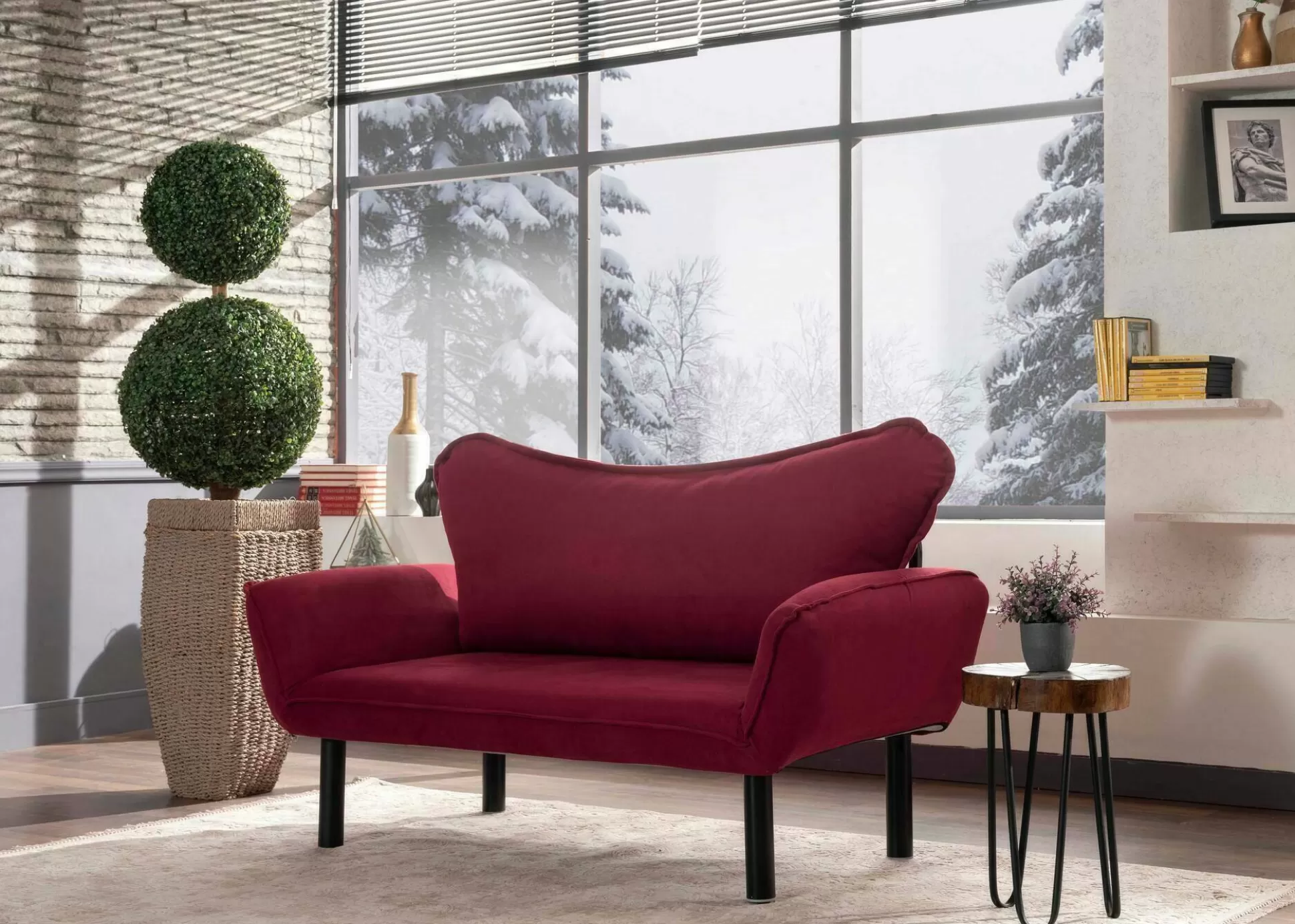Dmora Divani Letto 2 Posti<Divano letto 2 posti Hone, 140x65 h70 cm,