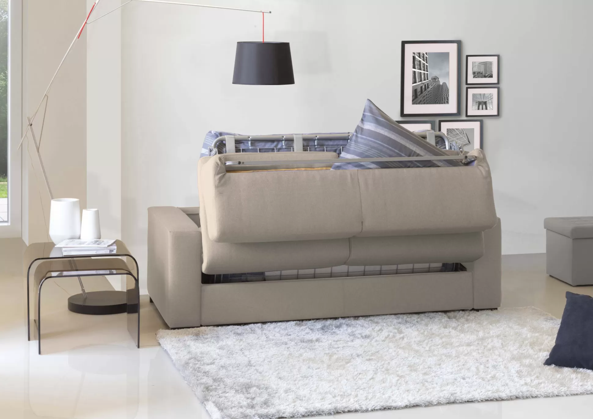 Dmora Divani Letto Con Penisola<Divano letto con penisola Afar, Cm 260x95h90,