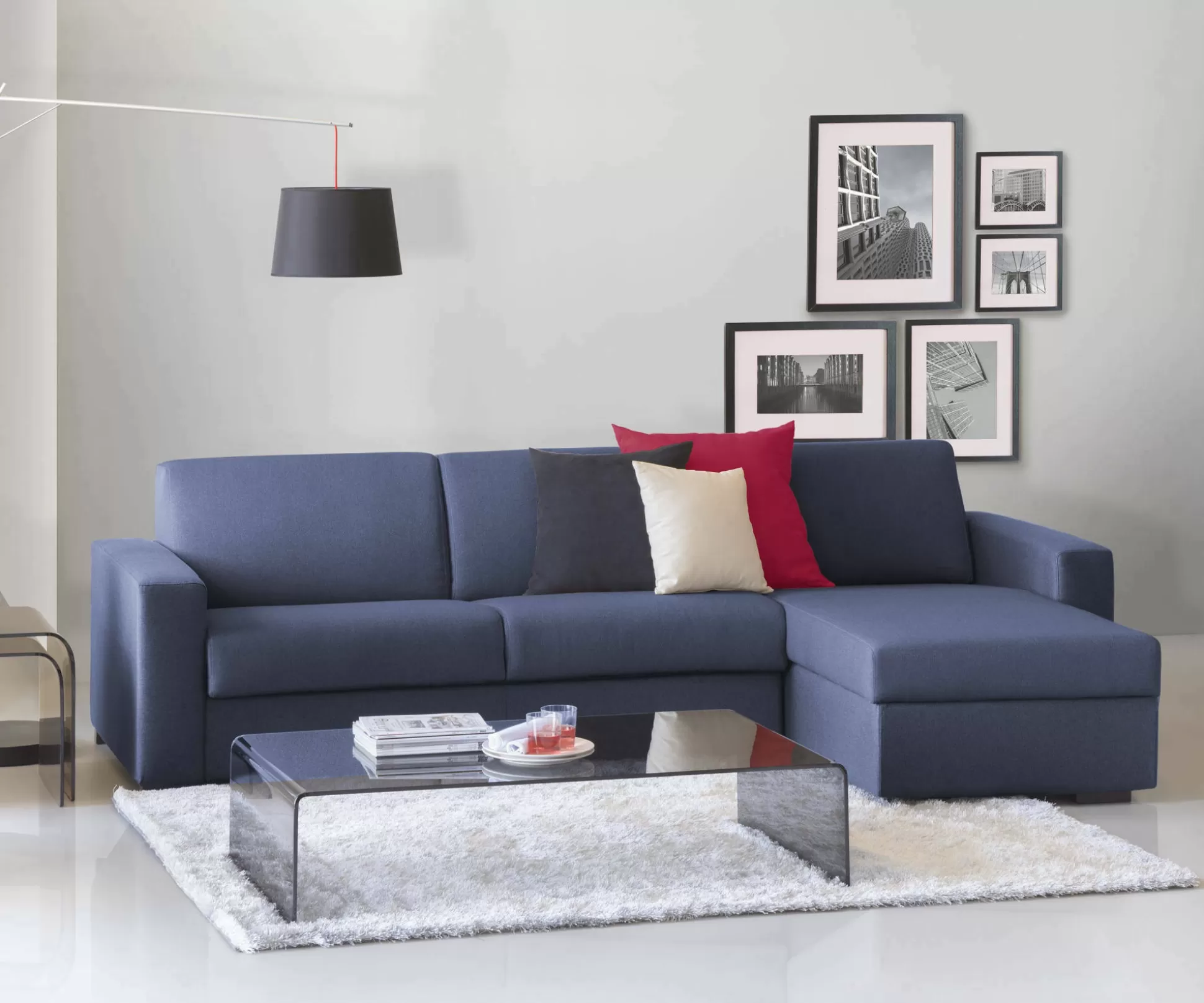 Dmora Divani Letto Con Penisola<Divano letto con penisola Aika, Cm 280x95h90,