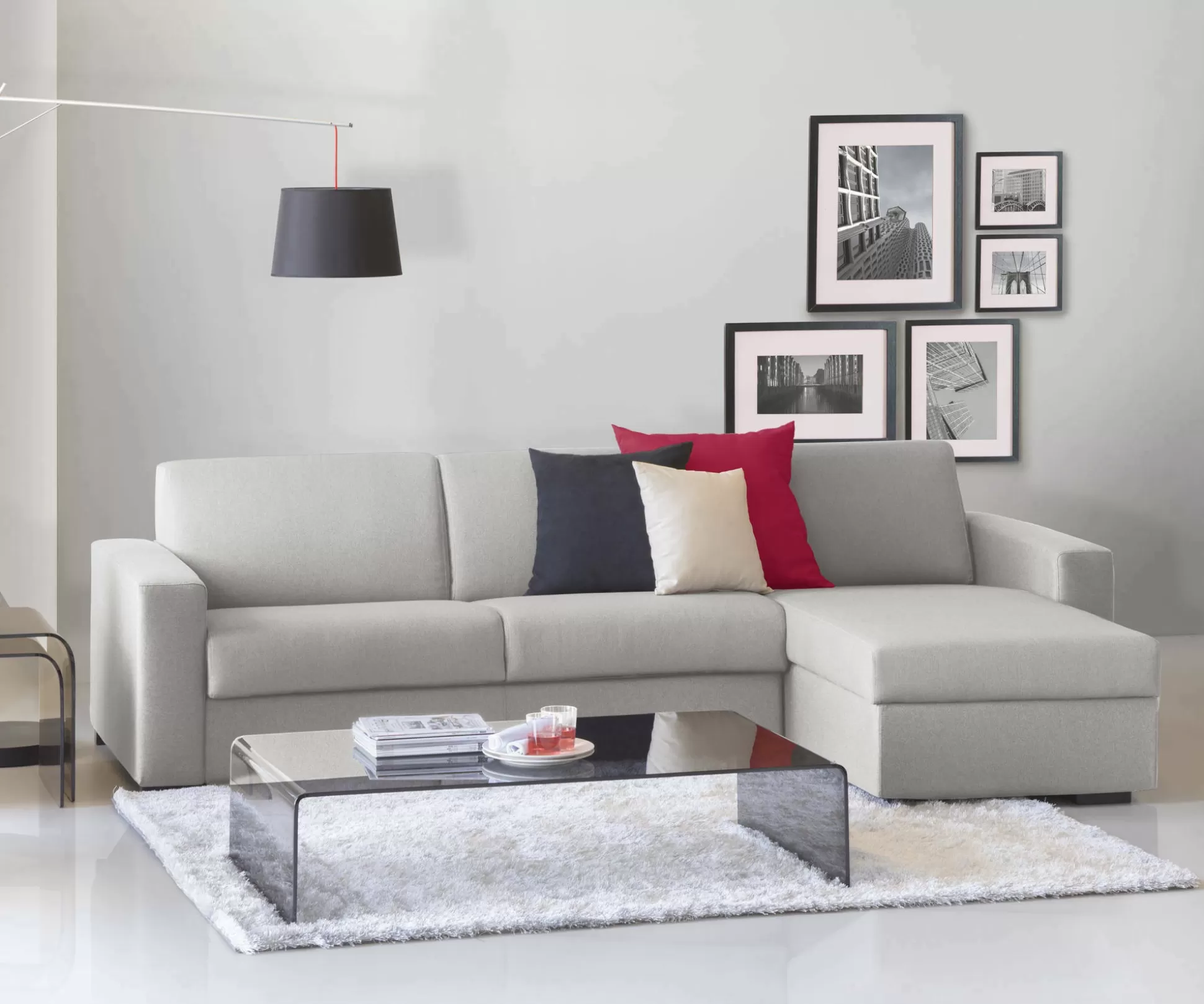 Dmora Divani Letto Con Penisola<Divano letto con penisola Aika, Cm 280x95h90,
