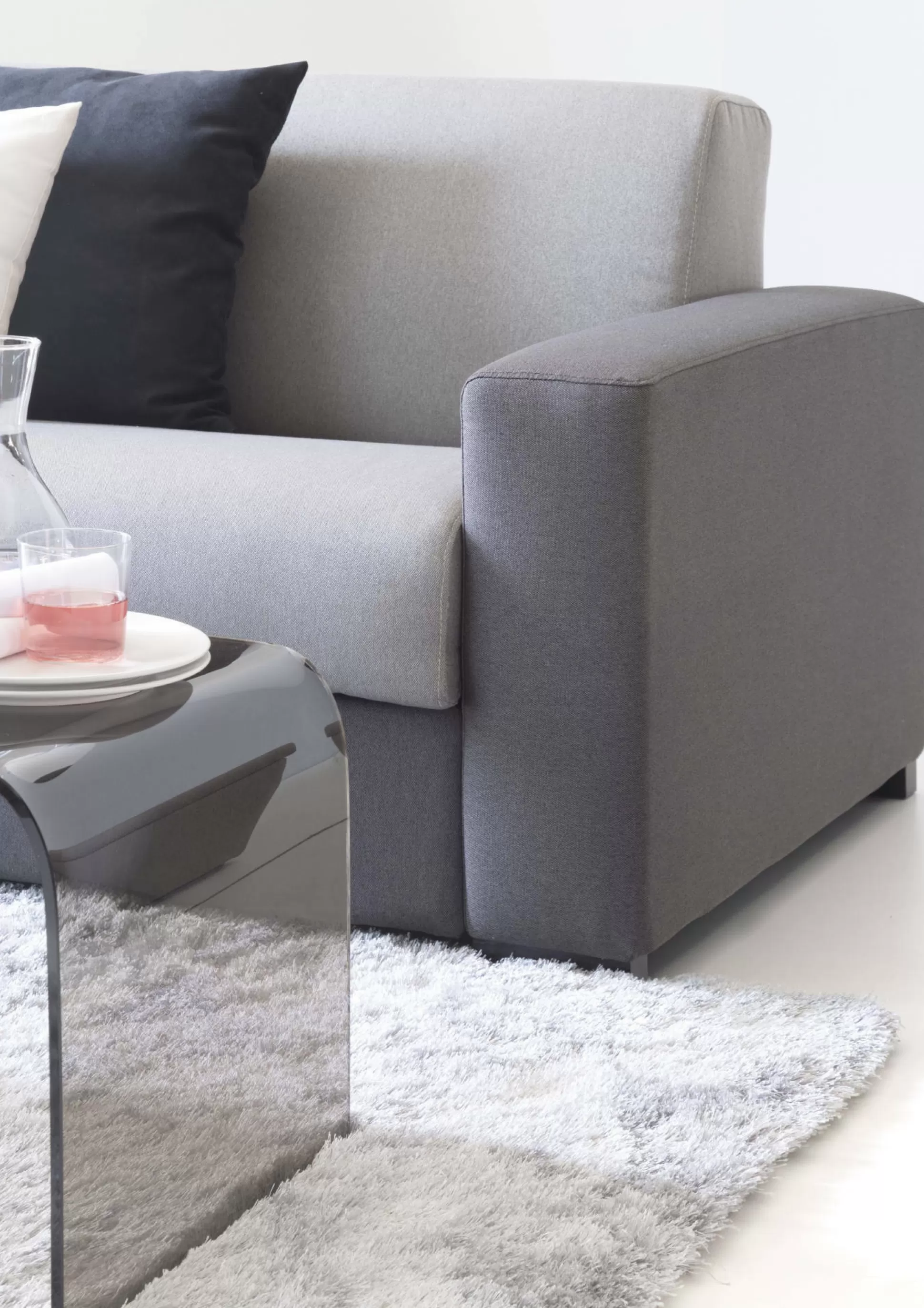 Dmora Divani Letto Con Penisola<Divano letto con penisola Aika, Cm 280x95h90, Grigio e Antracite