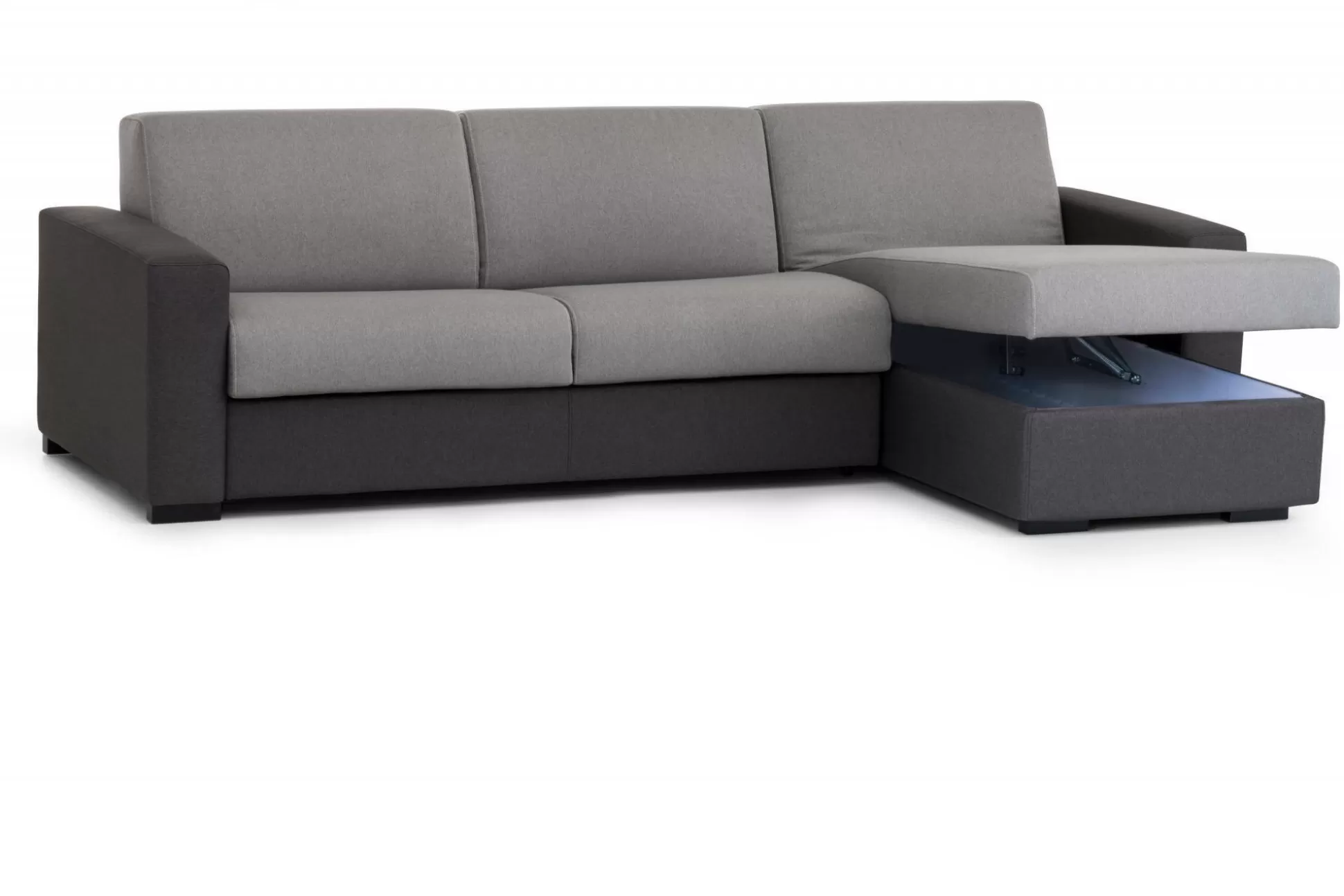 Dmora Divani Letto Con Penisola<Divano letto con penisola Aika, Cm 280x95h90, Grigio e Antracite