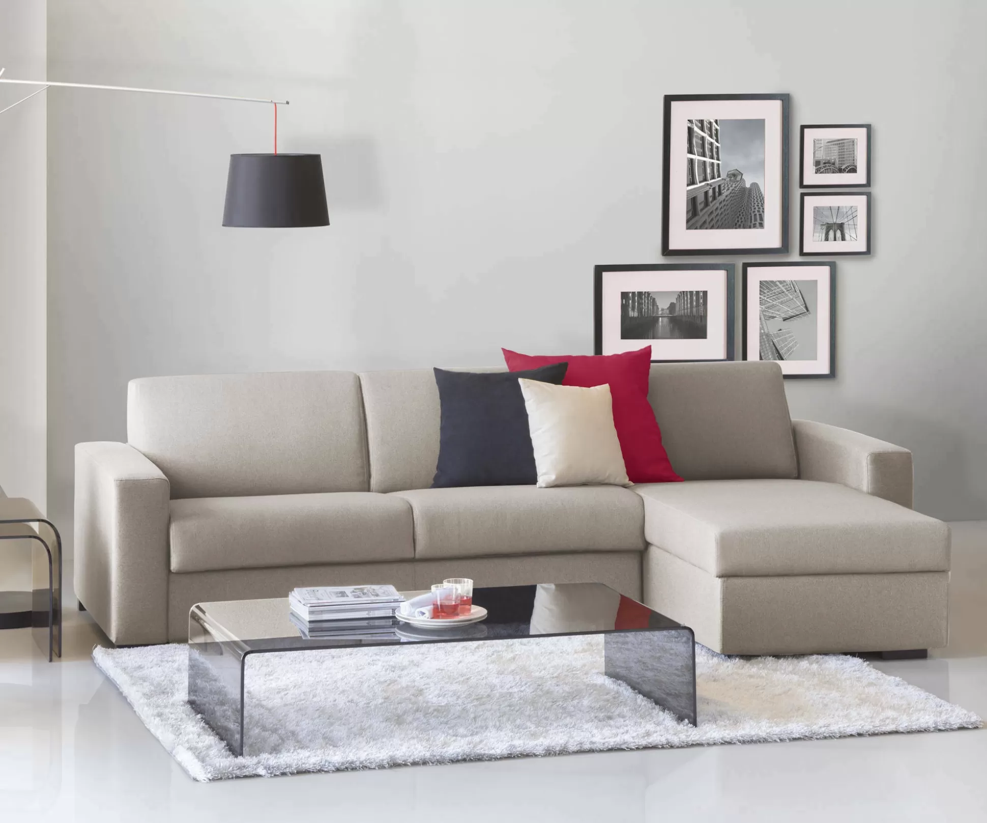 Dmora Divani Letto Con Penisola<Divano letto con penisola Aika, Cm 280x95h90,