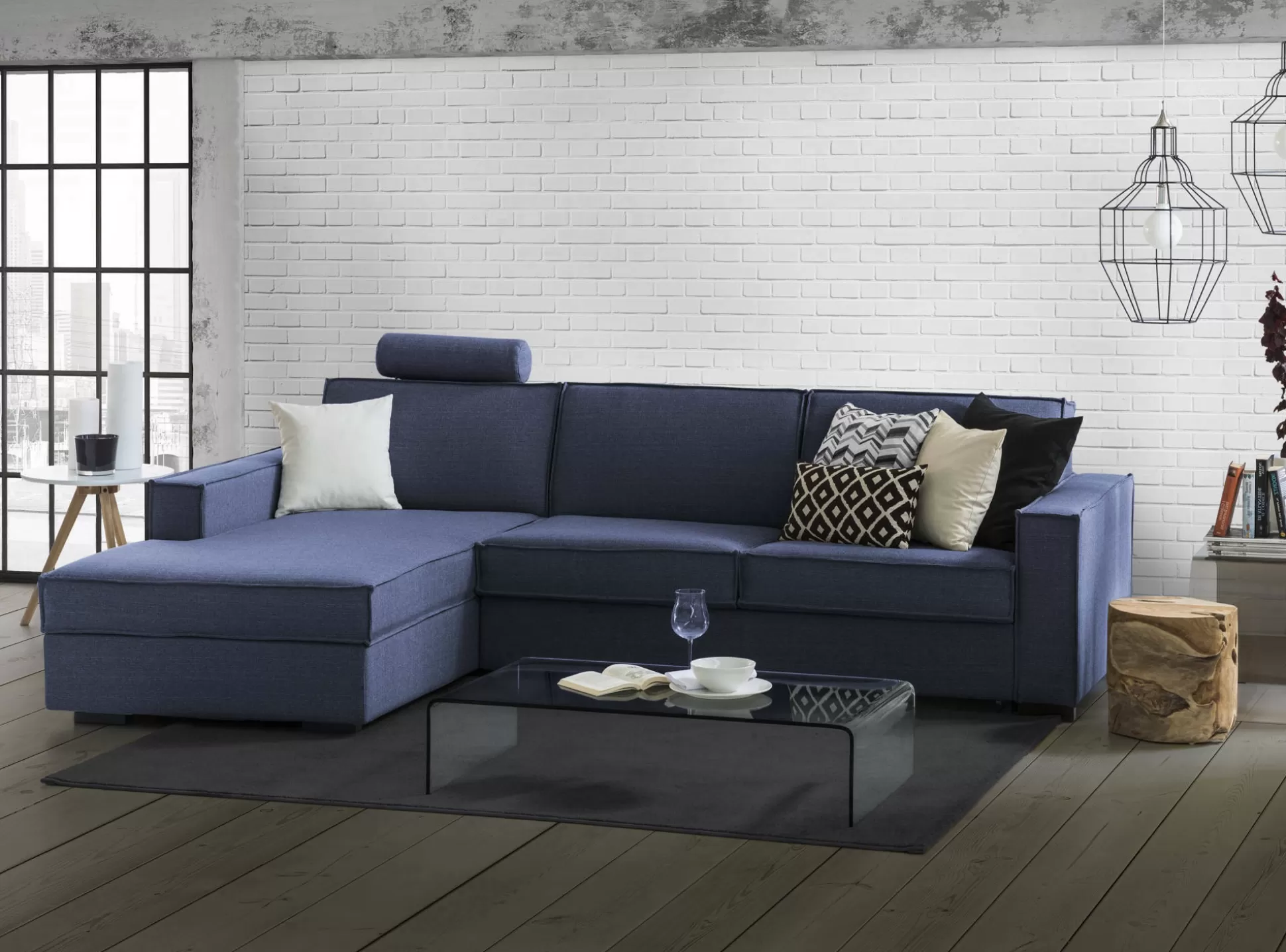 Dmora Divani Letto Con Penisola<Divano letto con penisola Albenga, Cm 260x95h90,
