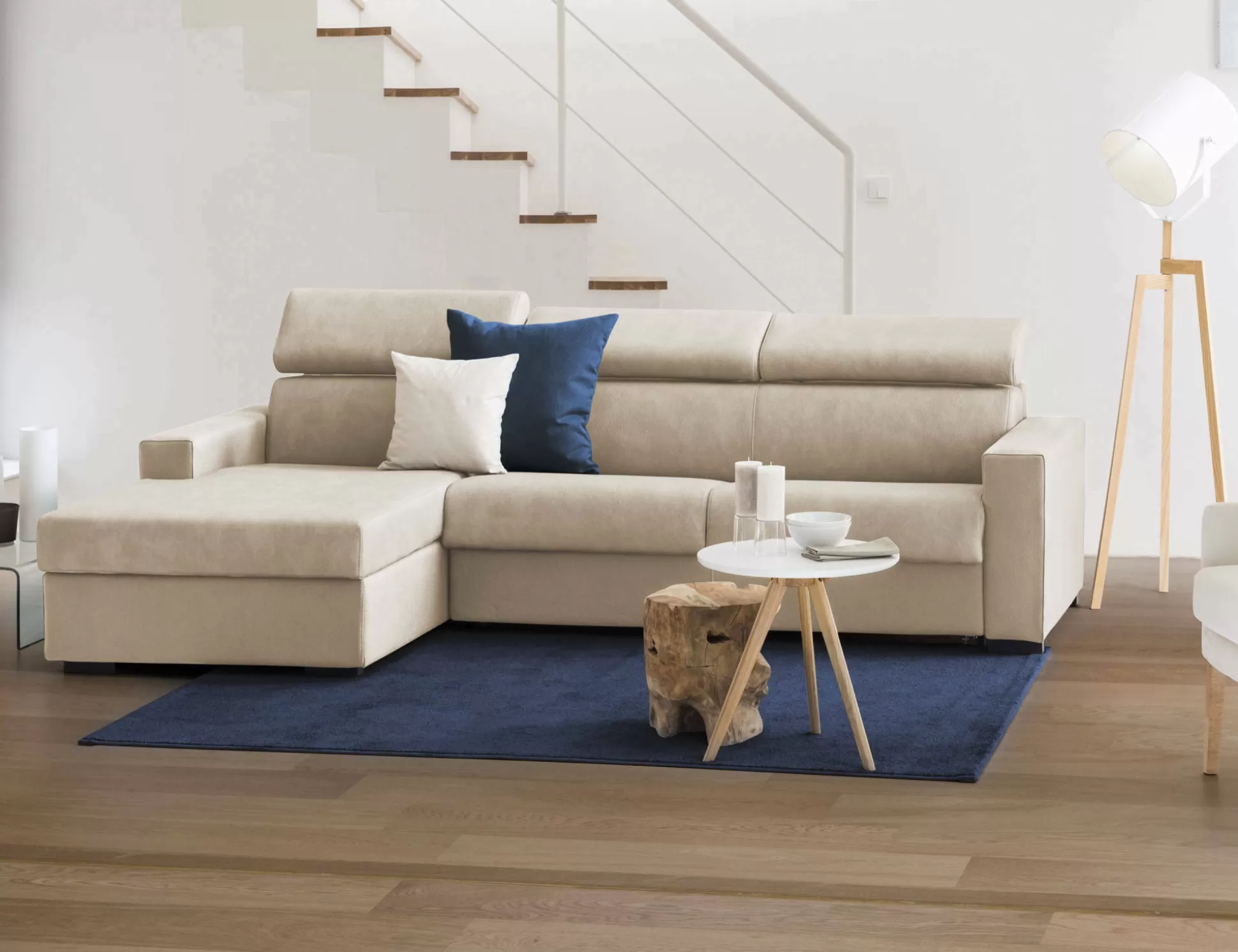 Dmora Divani Letto Con Penisola<Divano letto con penisola Alibabah, Cm 280x95h85,