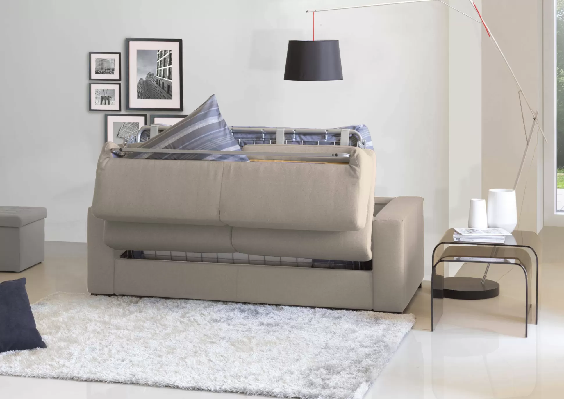 Dmora Divani Letto Con Penisola<Divano letto con penisola Allaida, Cm 280x95h90,