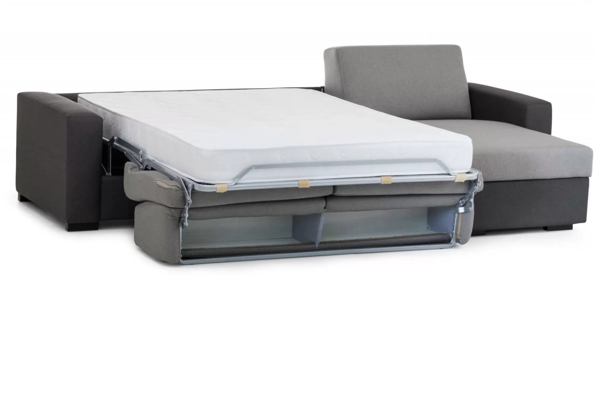 Dmora Divani Letto Con Penisola<Divano letto con penisola Allegria, Cm 260x95h90, Grigio e Antracite