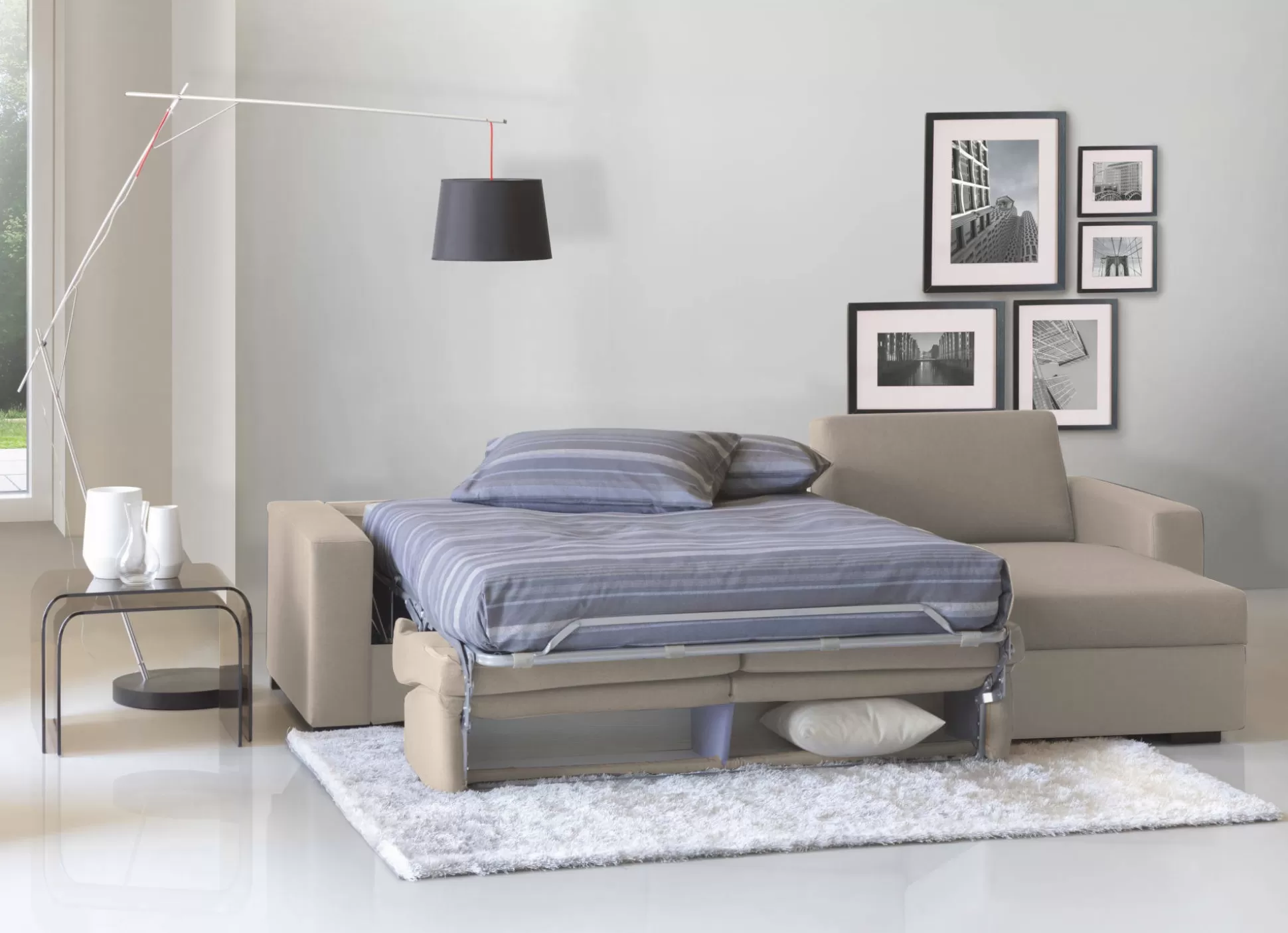 Dmora Divani Letto Con Penisola<Divano letto con penisola Allegria, Cm 260x95h90,