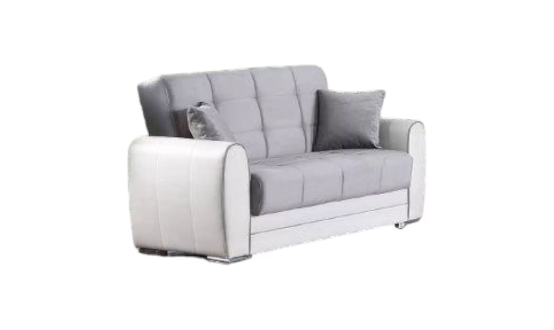Dmora Divani Letto Con Penisola<Divano letto con penisola Aloe, 163x84h91 cm, Bianco e Grigio