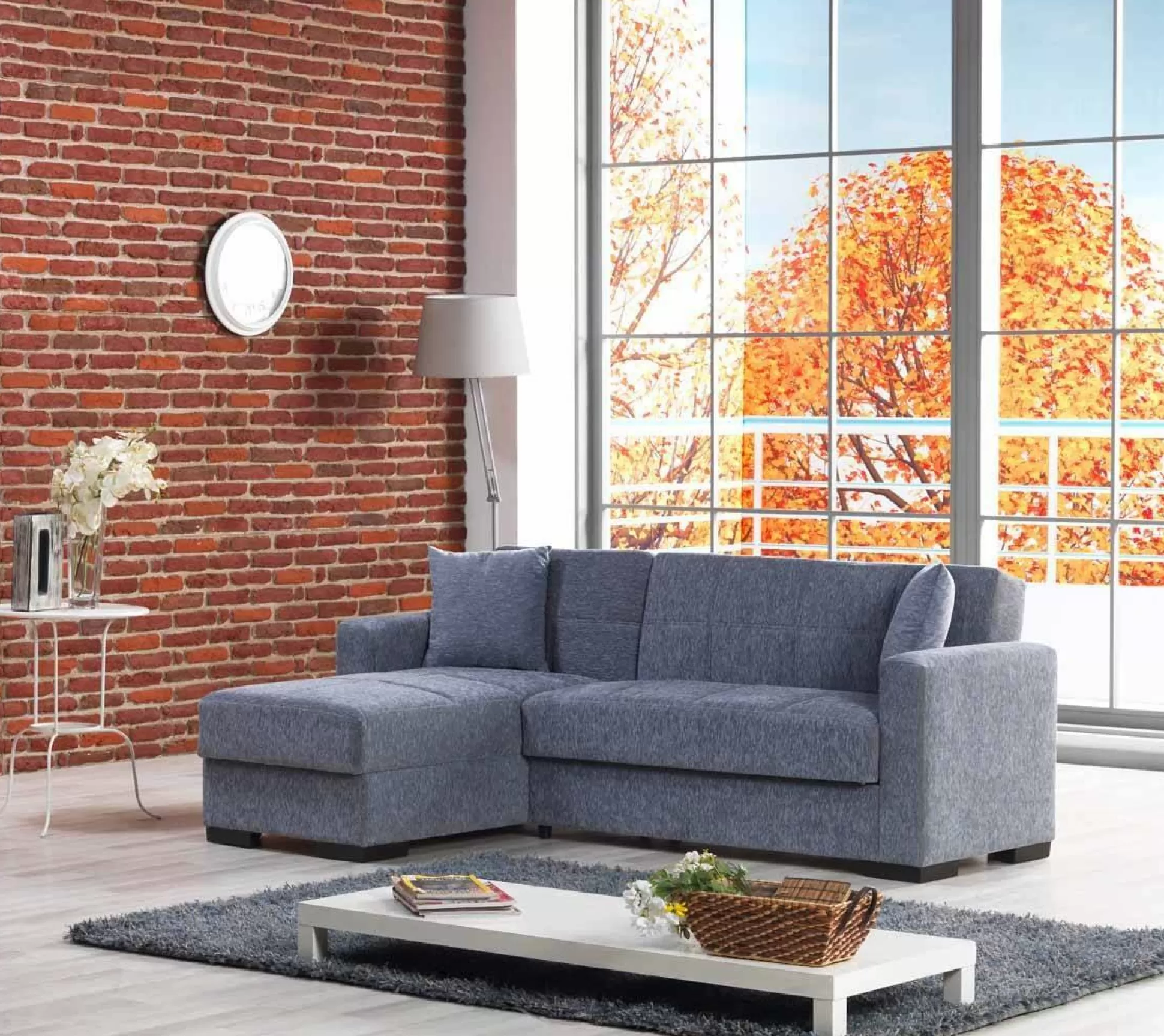 Dmora Divani Letto Con Penisola<Divano letto con penisola Armadillo, 230x150h81 cm,