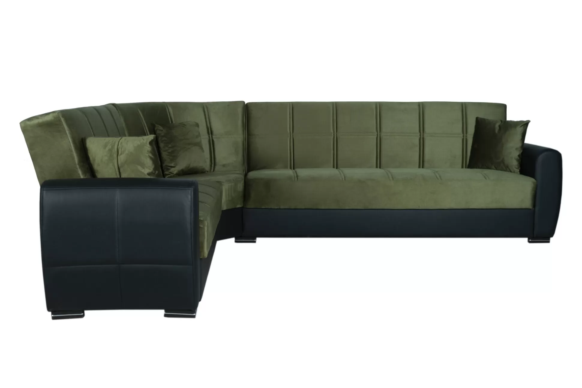 Dmora Divani Letto Con Penisola<Divano letto con penisola Dgytkj?, 305x238h91 cm, Nero e Grigio Scuro