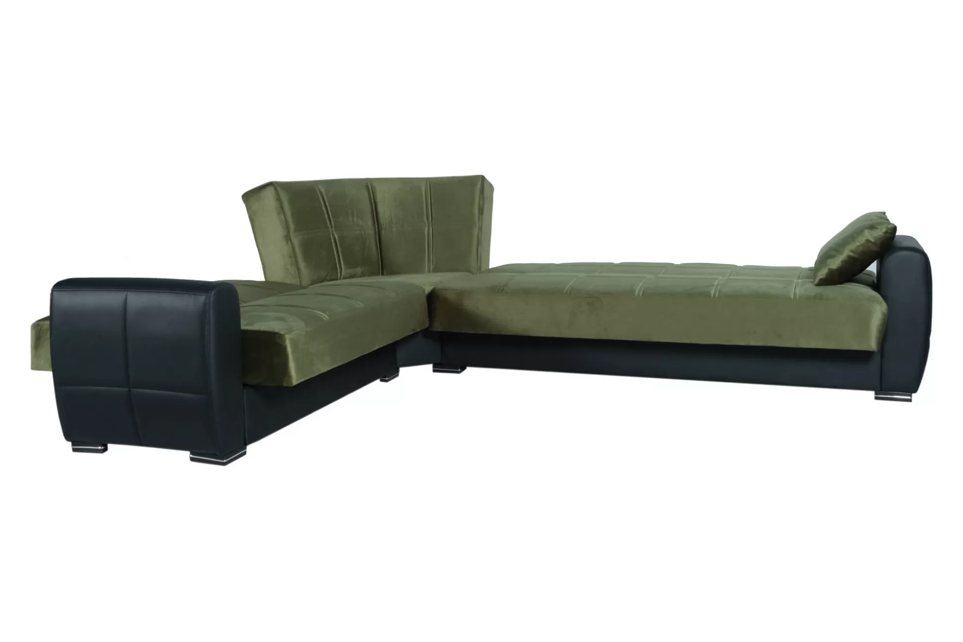 Dmora Divani Letto Con Penisola<Divano letto con penisola Dgytkj?, 305x238h91 cm, Nero e Grigio Scuro