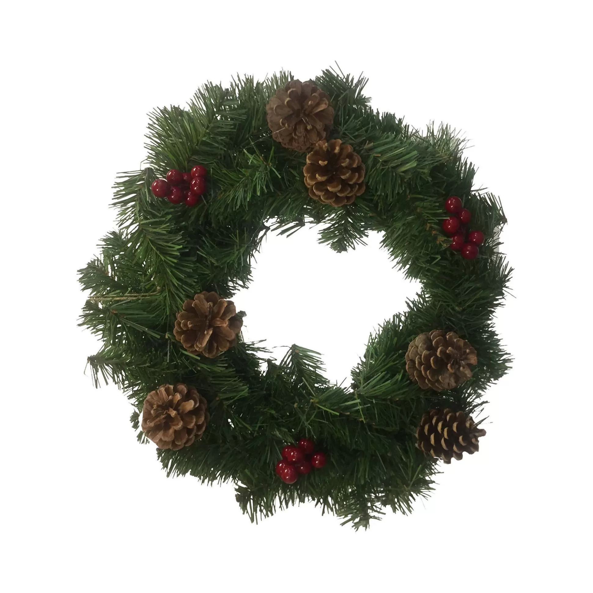 Dmora Decorazioni<Ghirlanda da Natale Perosa, 35x35 h3 cm, Verde e Rosso