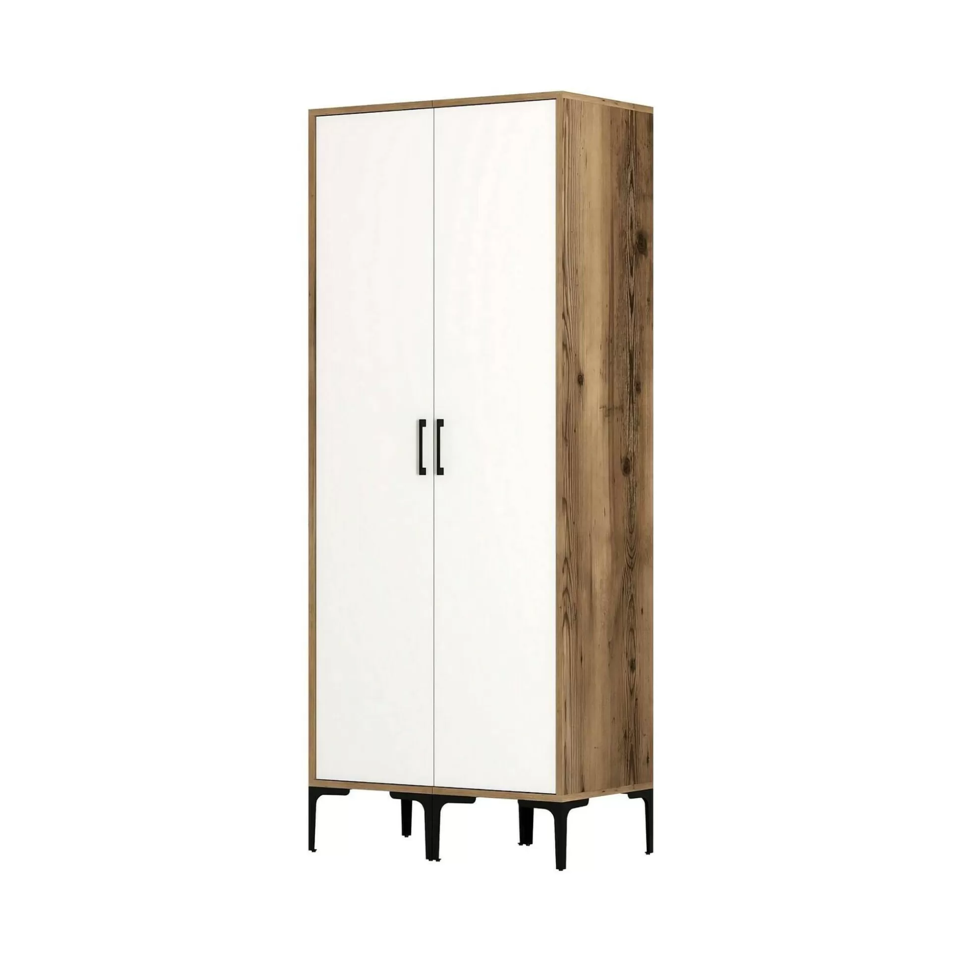 Dmora Guardaroba 2 Ante<Guardaroba 2 ante Acate, 80x201h48 cm, Noce e Bianco