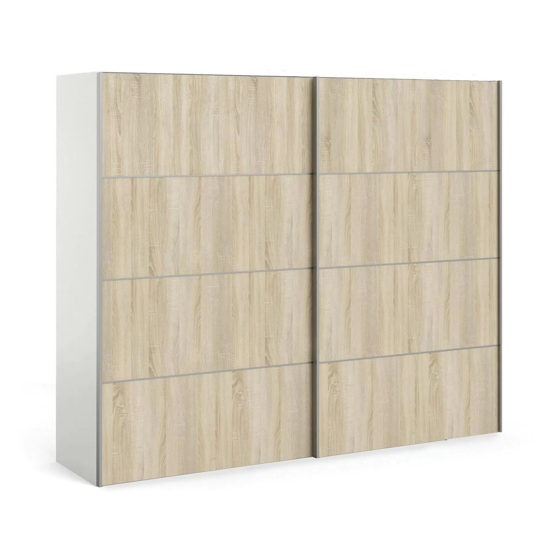 Dmora Guardaroba 2 Ante<Guardaroba 2 ante Acerno, 243x64 h202 cm, Bianco e Quercia