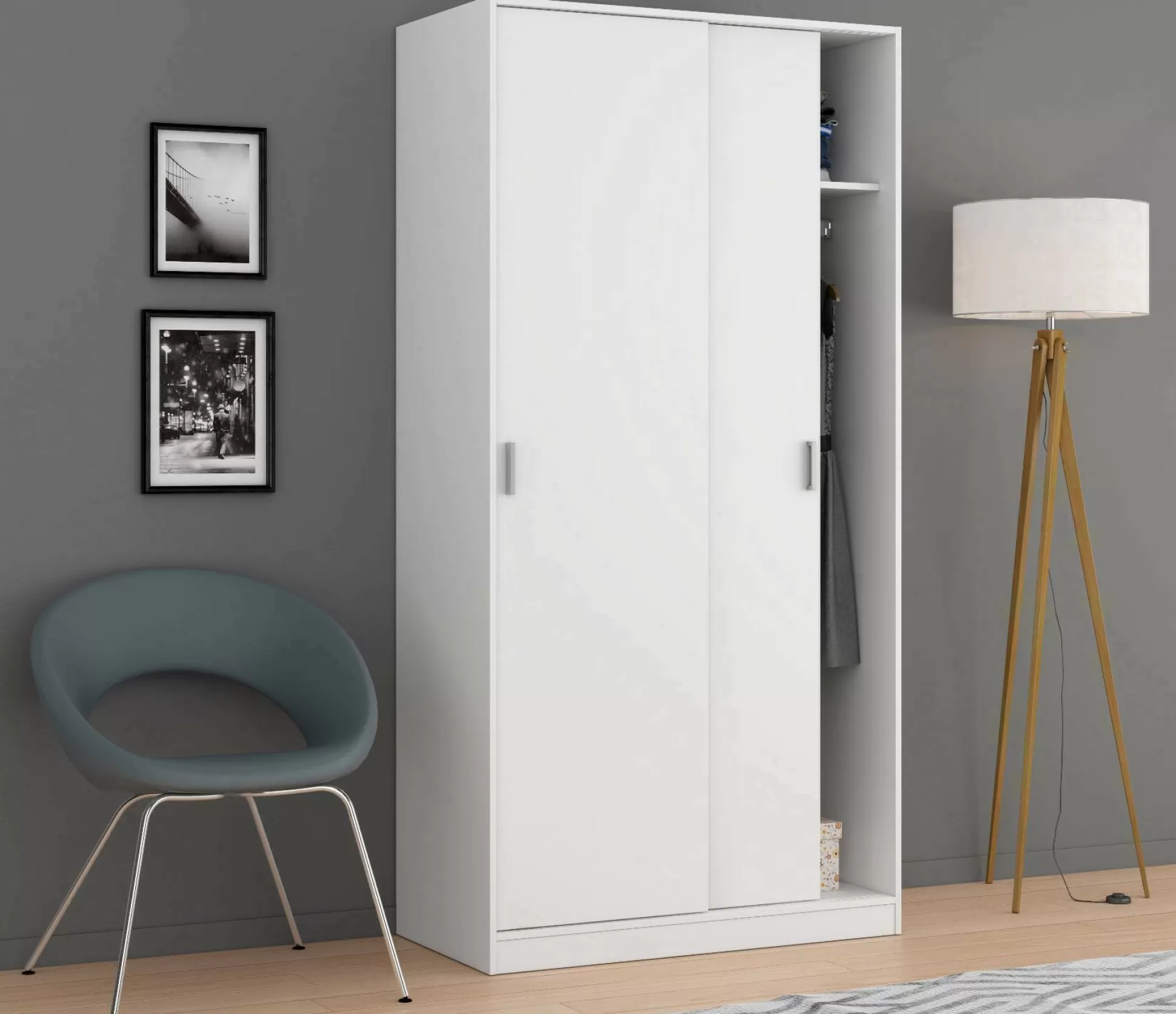 Dmora Guardaroba 2 Ante<Guardaroba 2 ante Alt, 100x50h200 cm,