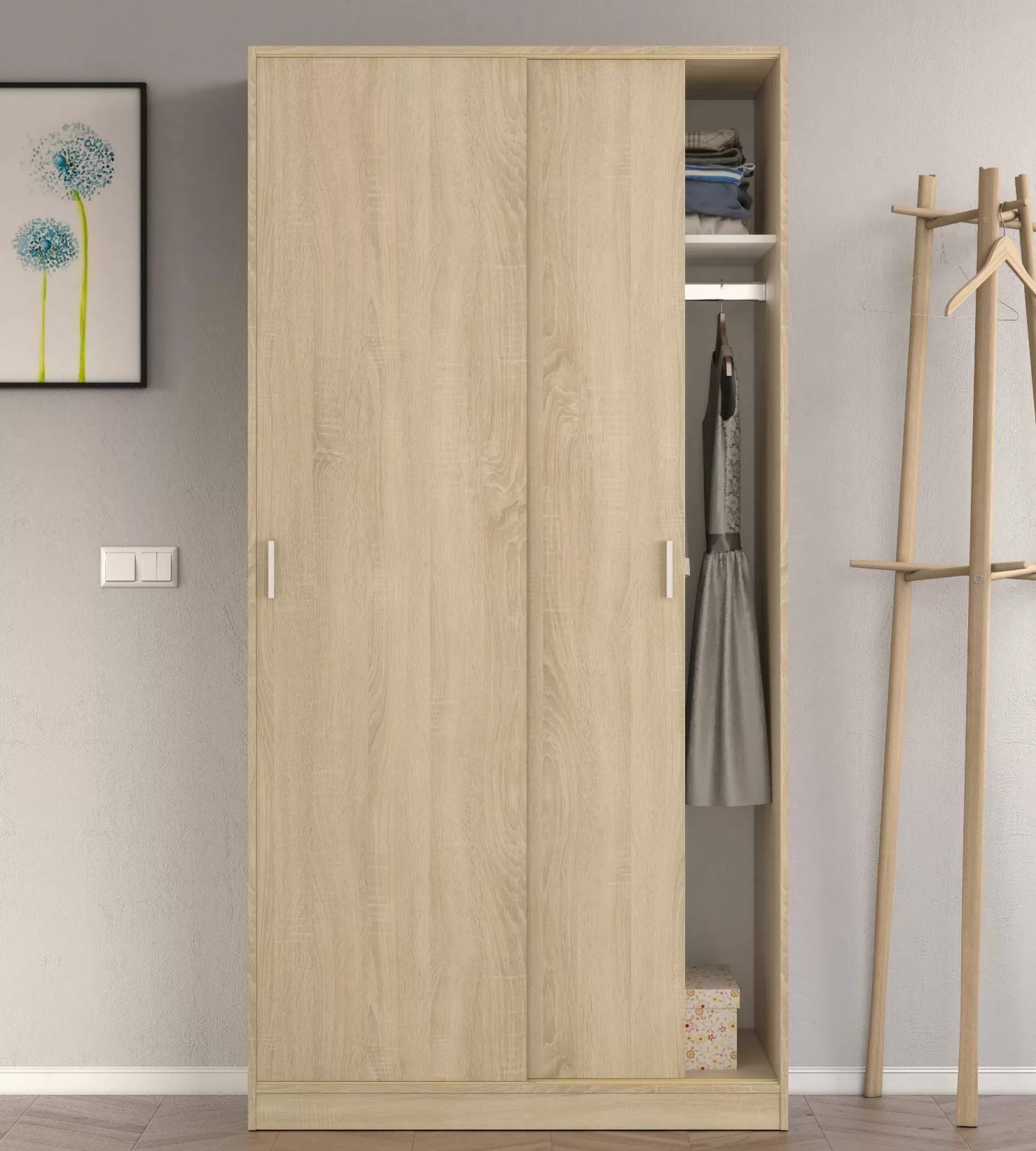 Dmora Guardaroba 2 Ante<Guardaroba 2 ante Alt, 100x50h200 cm,