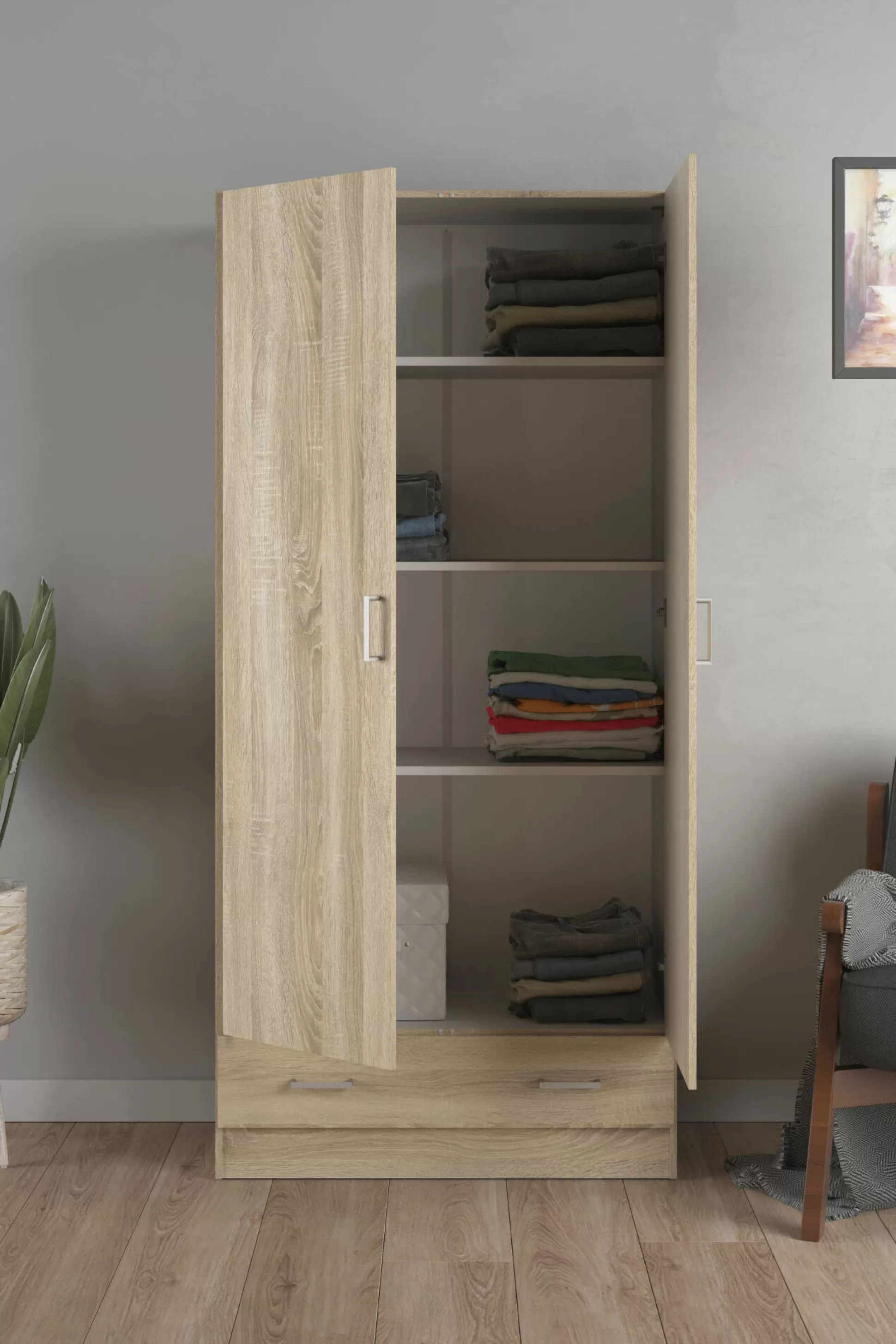 Dmora Guardaroba 2 Ante<Guardaroba 2 ante Amylya, 79x36 h170 cm,