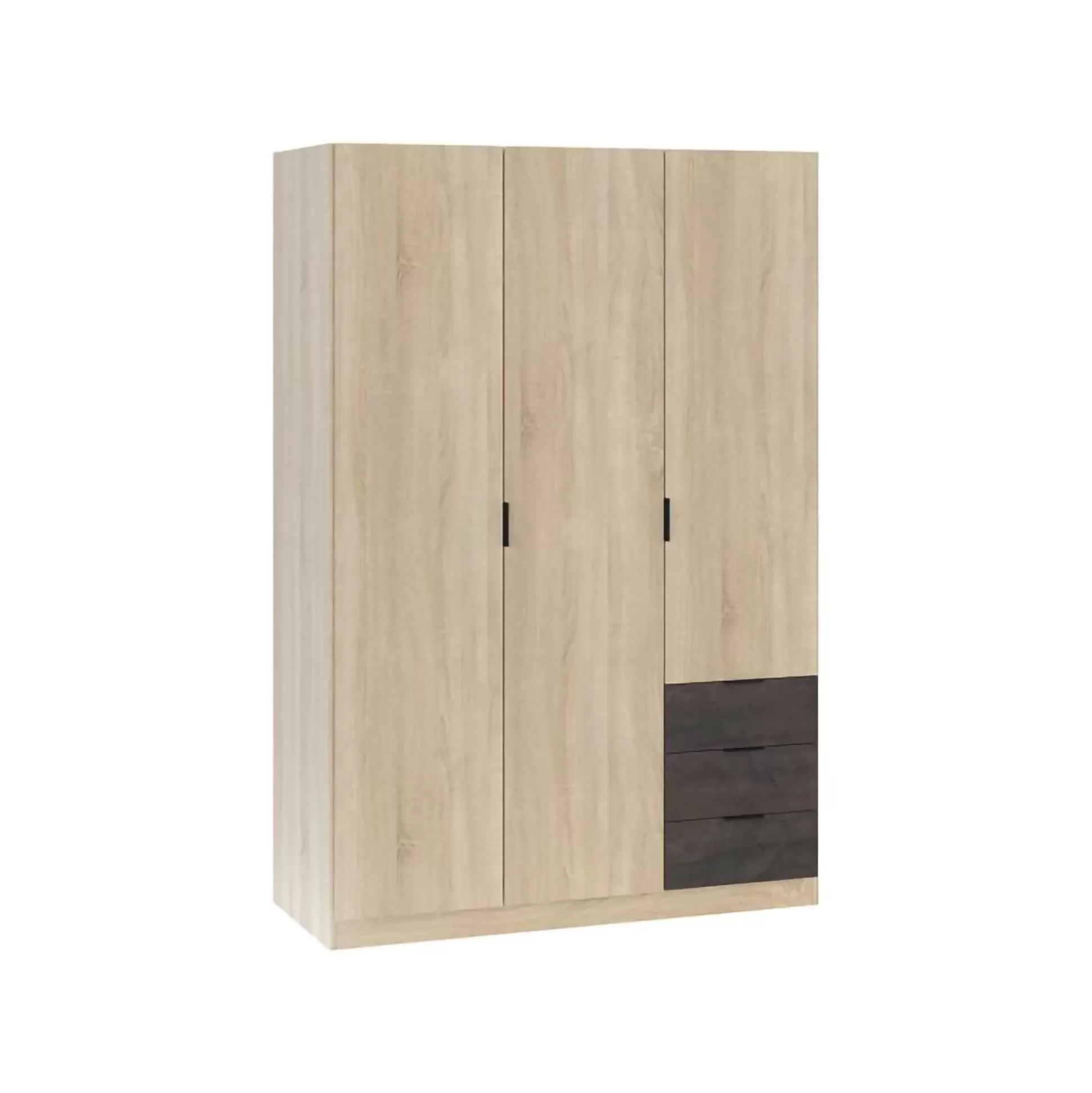 Dmora Guardaroba 3 Ante<Guardaroba 3 ante Apaches, 121x52h180 cm, Rovere e Ossido