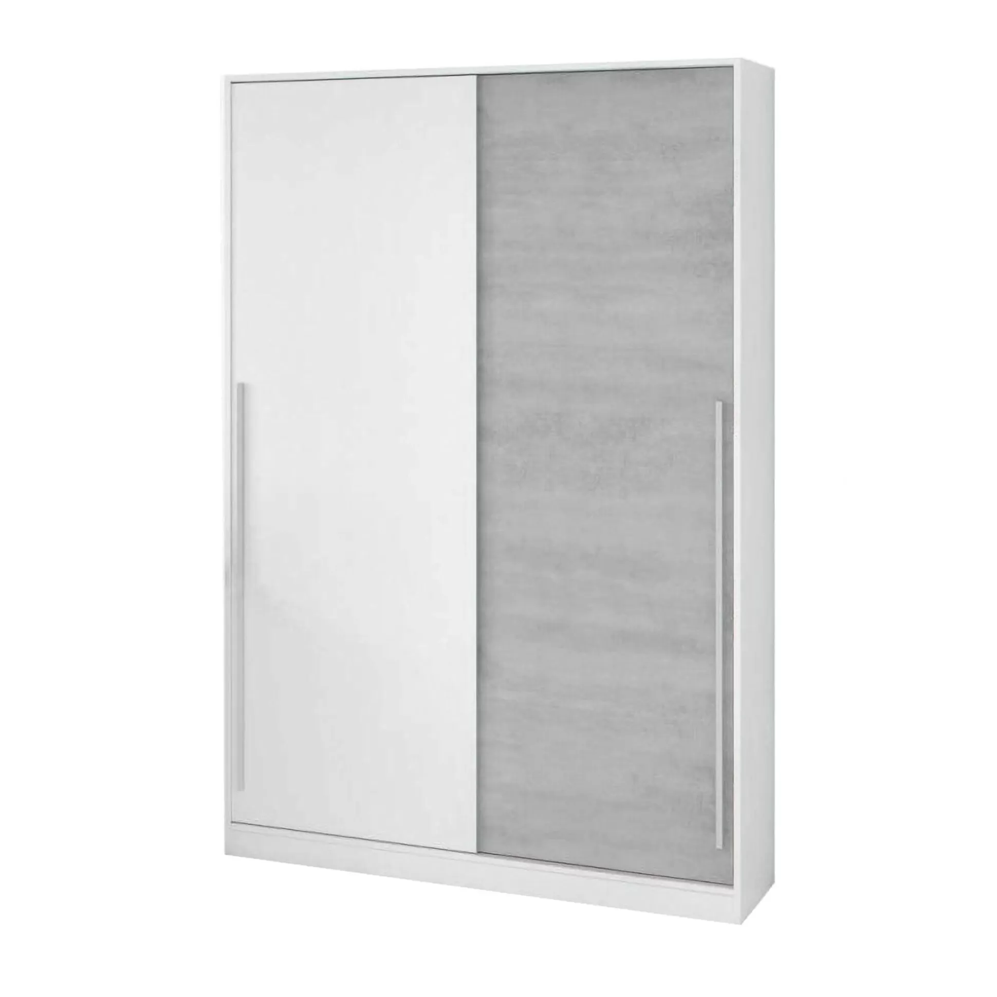Dmora Guardaroba 2 Ante<Guardaroba 2 ante Aristode, 120x50h200 cm, Cemento e Bianco