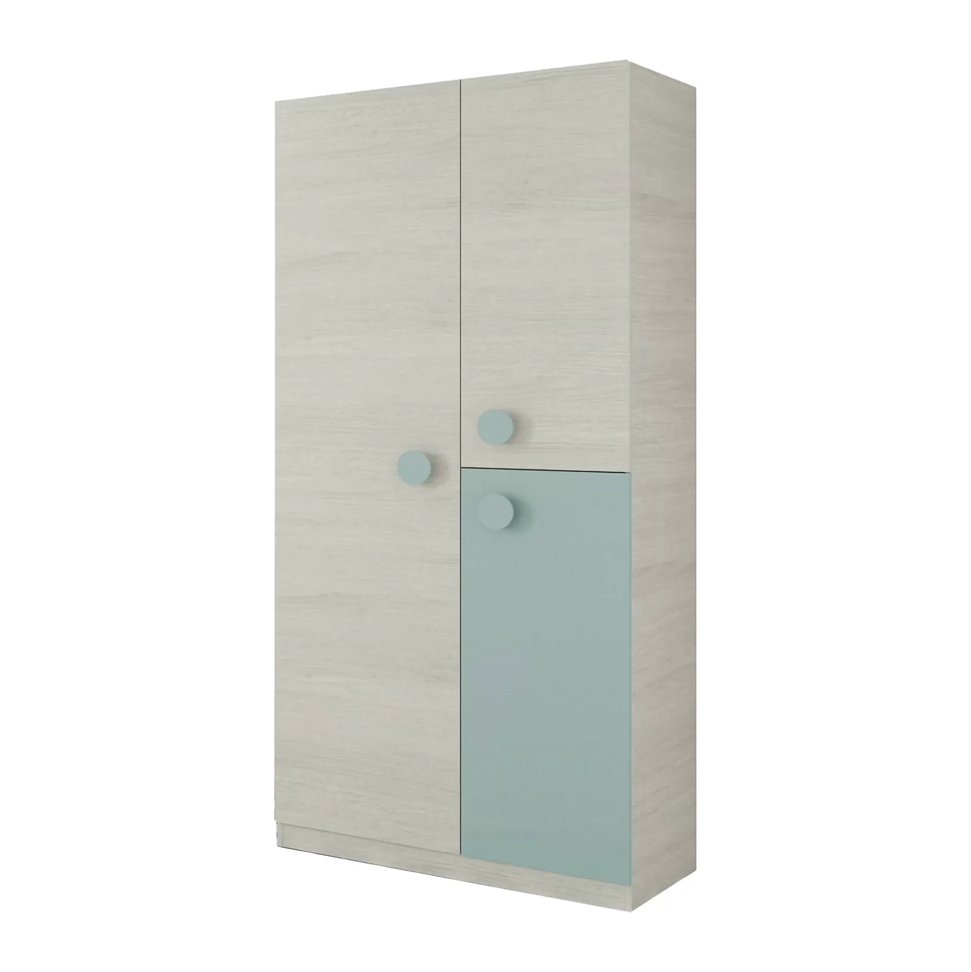 Dmora Guardaroba 3 Ante<Guardaroba 3 ante Aronia, 90x52h200 cm, Grigio e Verde acqua