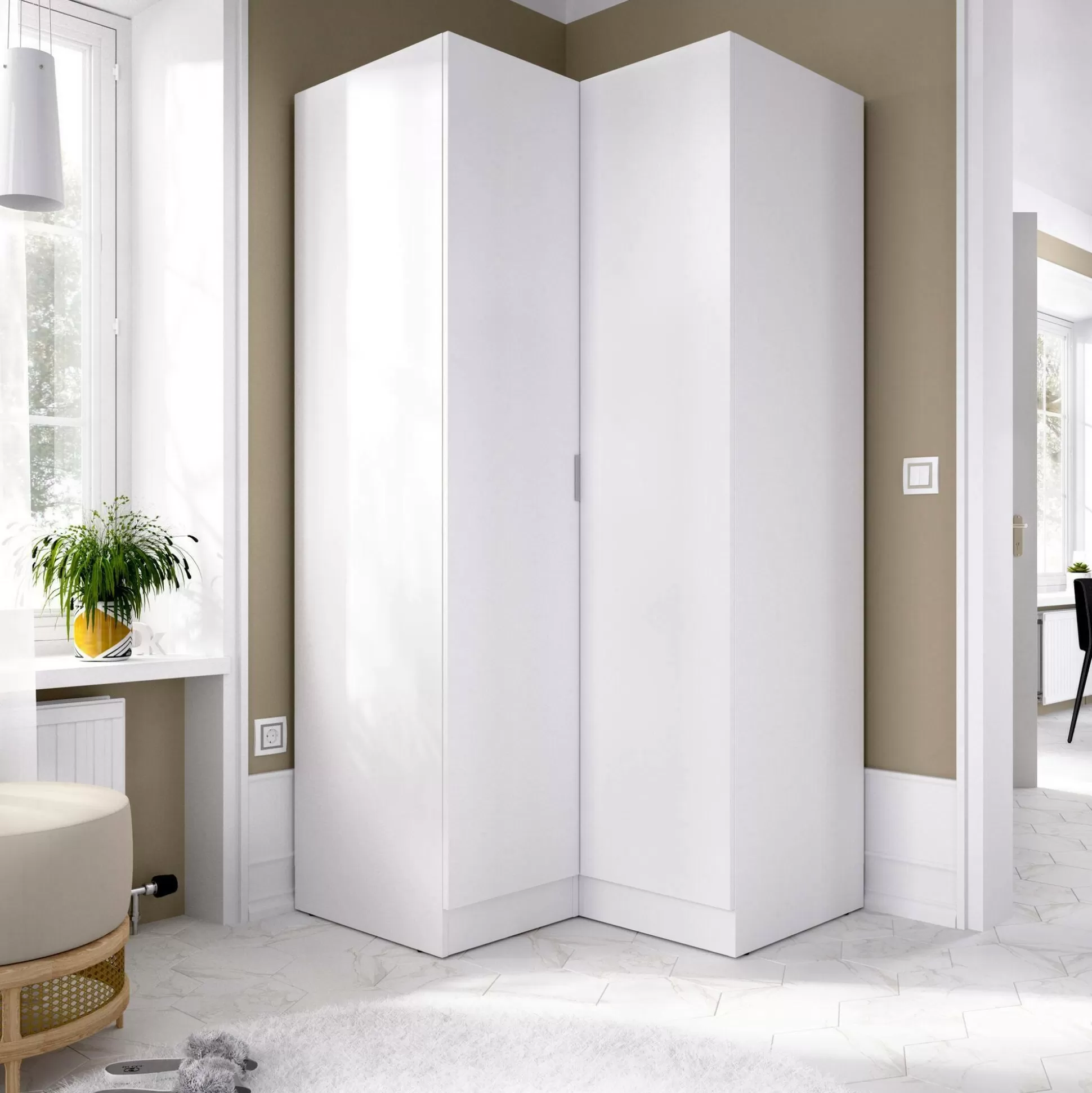 Dmora Guardaroba 2 Ante<Guardaroba 2 ante Aser, 91x93h184 cm,