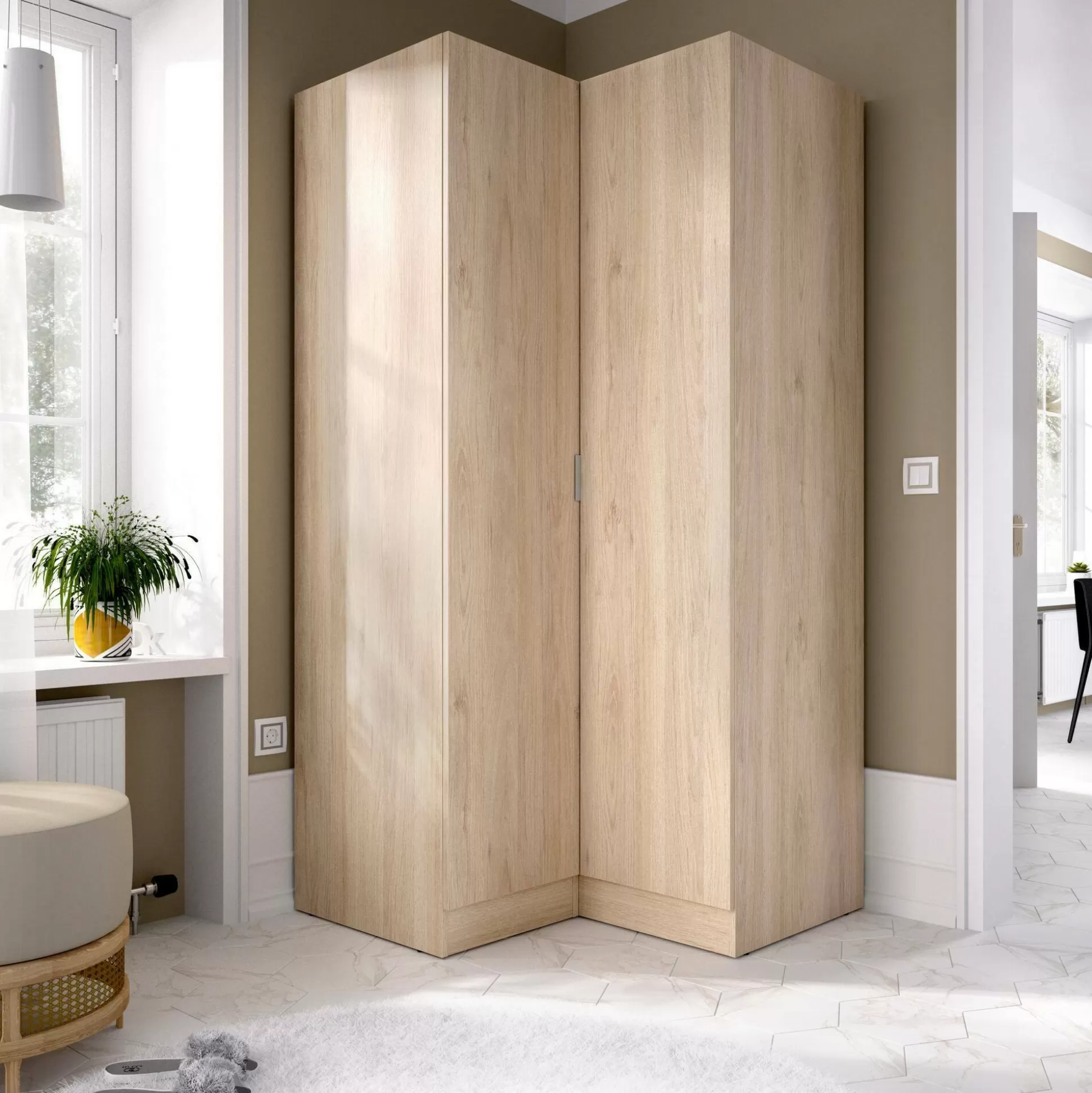 Dmora Guardaroba 2 Ante<Guardaroba 2 ante Aser, 91x93h184 cm,
