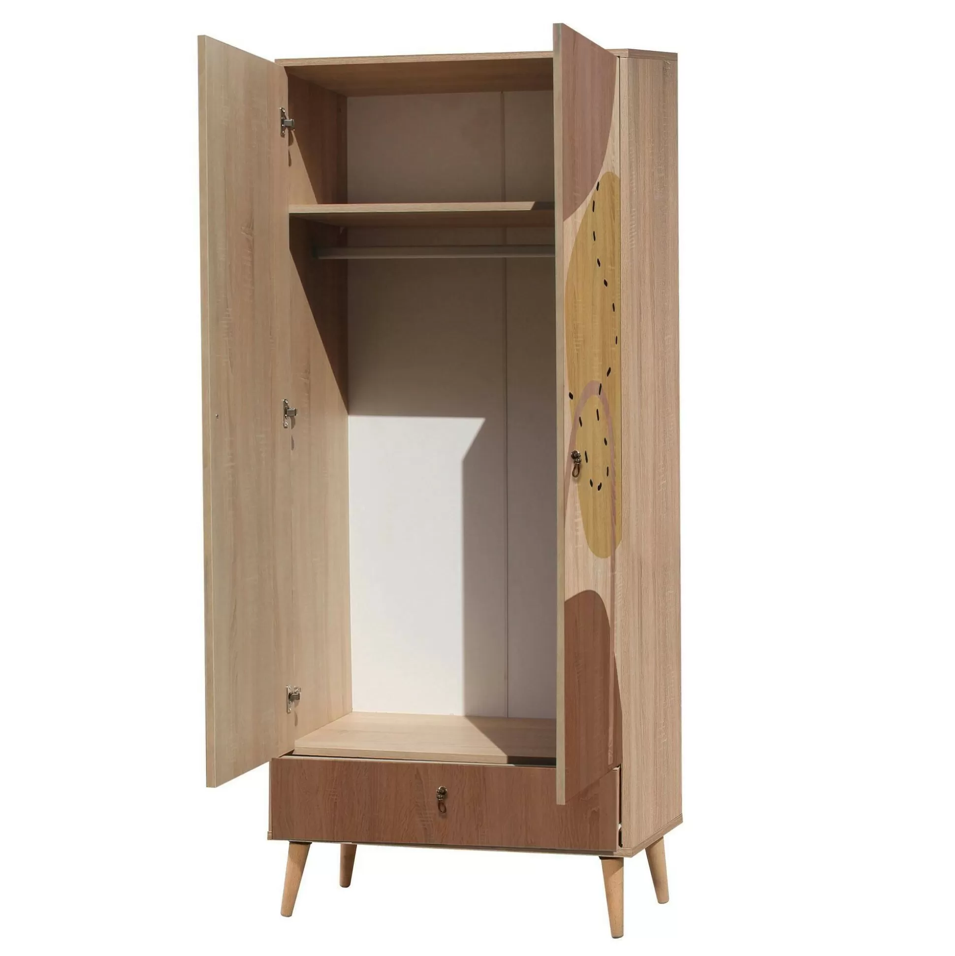 Dmora Guardaroba 2 Ante<Guardaroba 2 ante Atomic, 80x45h190 cm,