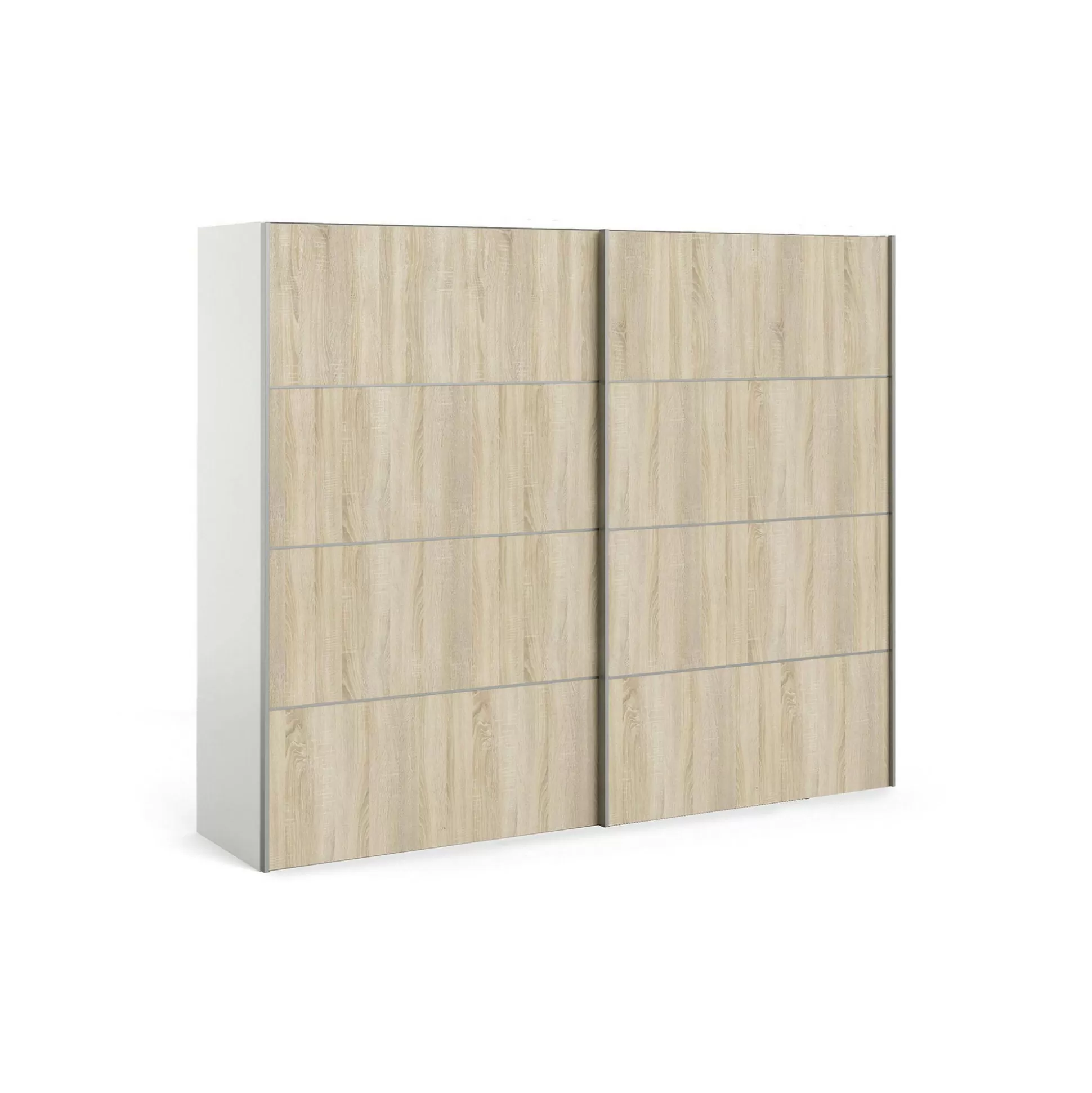Dmora Guardaroba 2 Ante<Guardaroba 2 ante Avelengo, 243x64 h202 cm, Bianco e Quercia