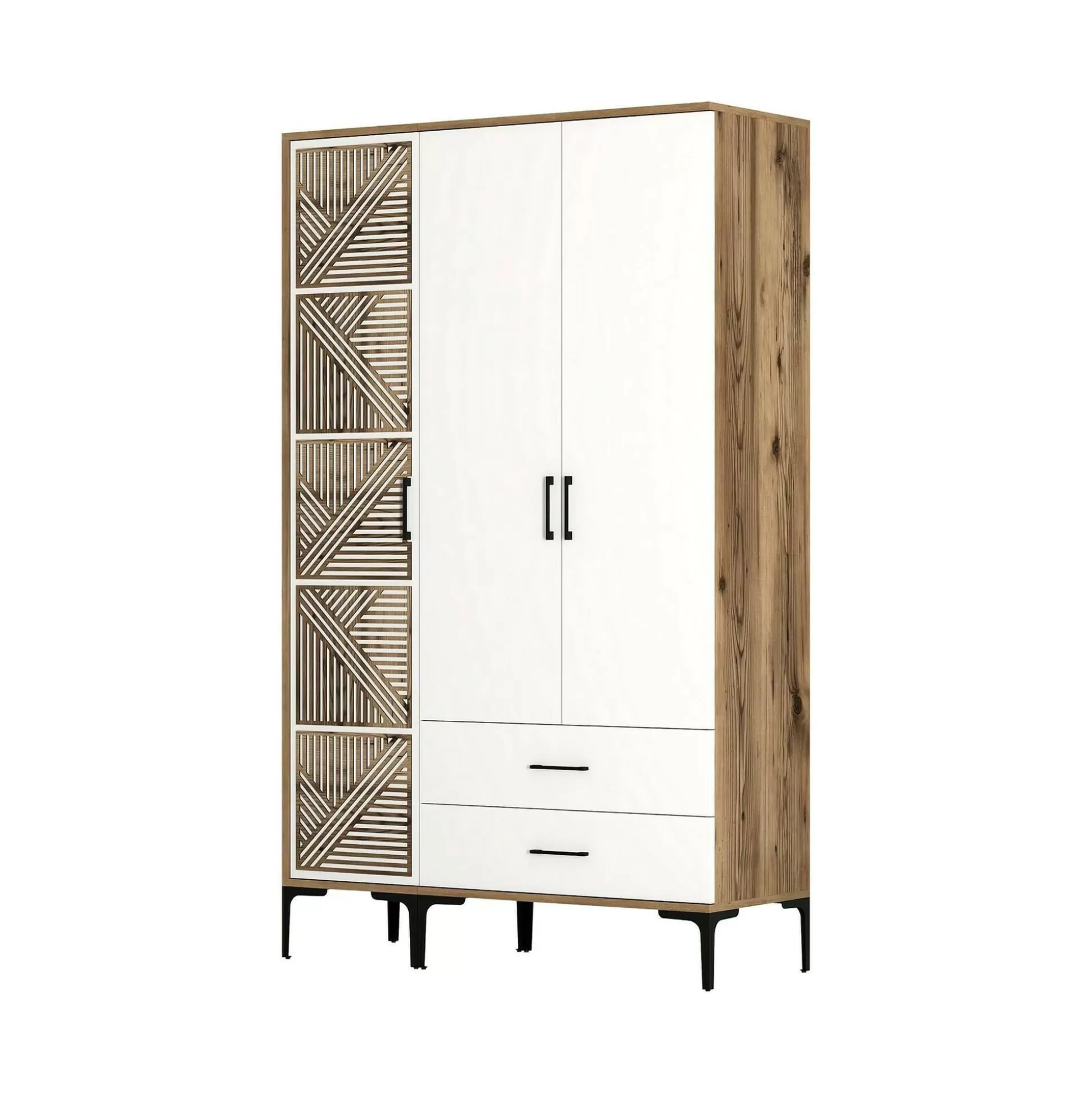 Dmora Guardaroba 3 Ante<Guardaroba 3 ante Awty, 120x48h201 cm, Noce e Bianco
