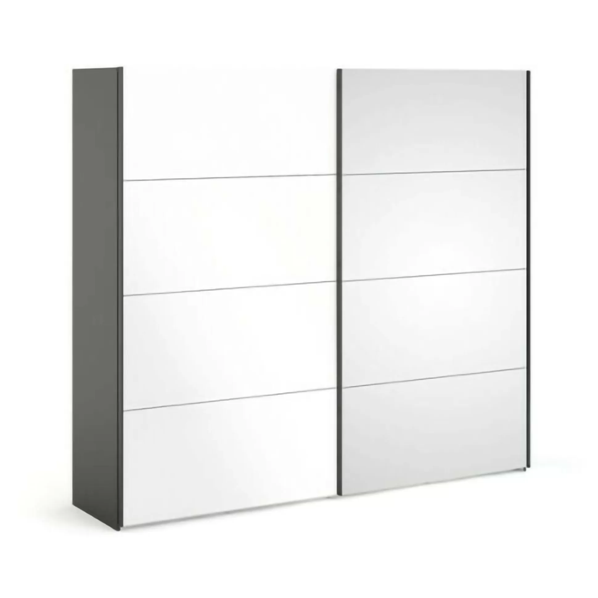 Dmora Guardaroba 2 Ante<Guardaroba 2 ante Catalina, 61x243 h220 cm, Nero e Bianco