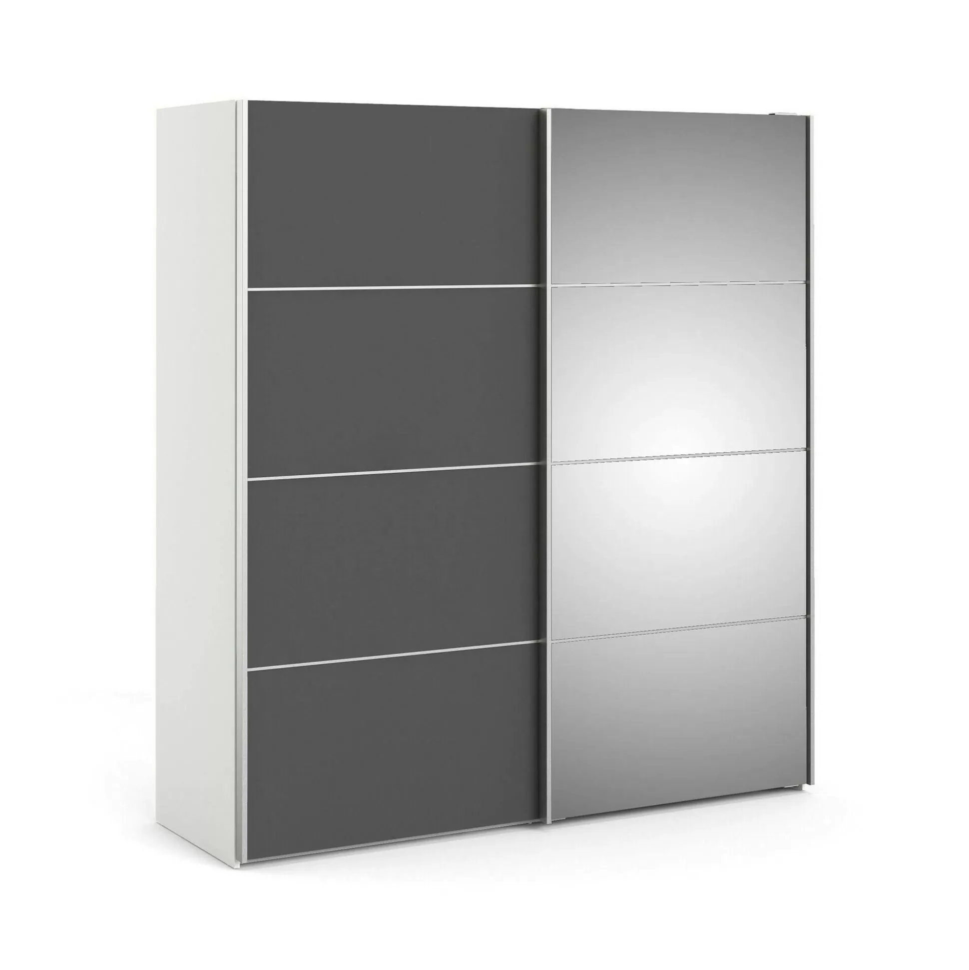 Dmora Guardaroba 2 Ante<Guardaroba 2 ante Cerreto, 182x64 h202 cm, Bianco e Grigio