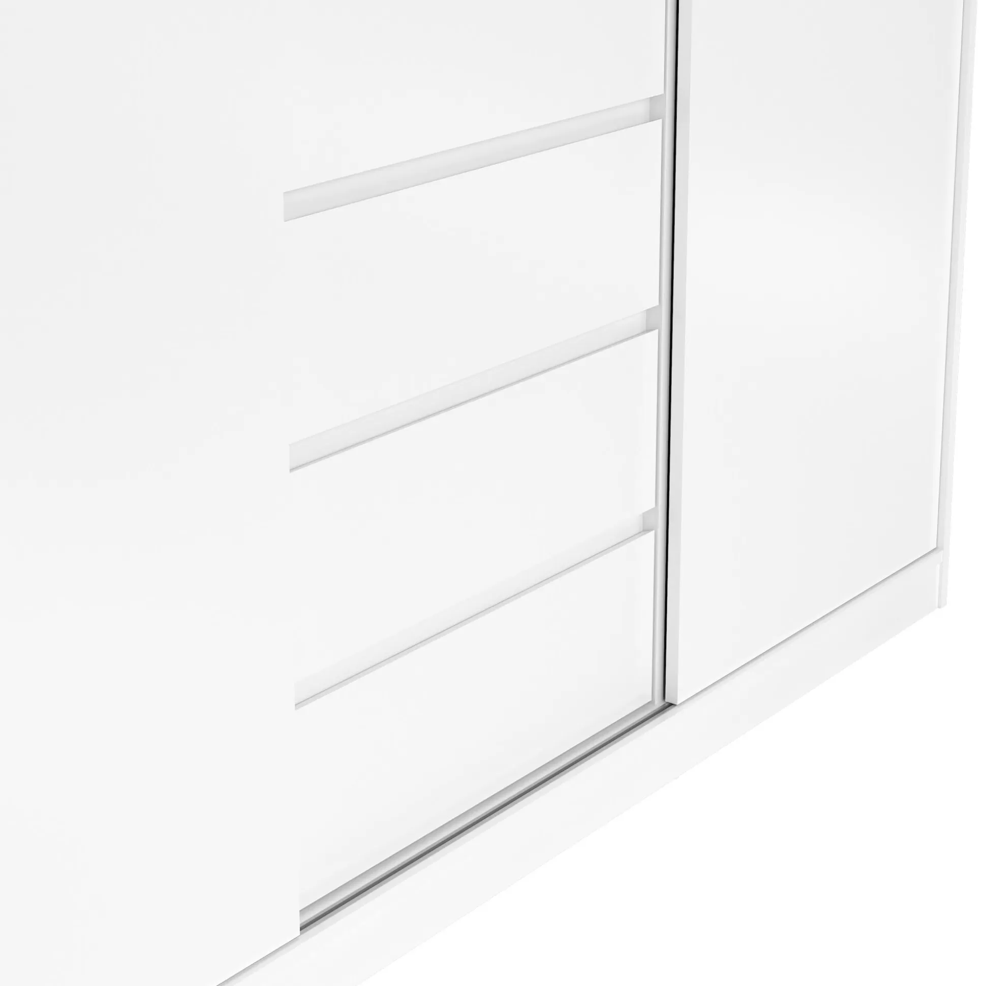 Dmora Guardaroba 3 Ante<Guardaroba 3 ante Delphine, Mobile camera da letto, Cabina armadio portabiti, Armadio appendiabiti, 60x177 h200 cm, Bianco