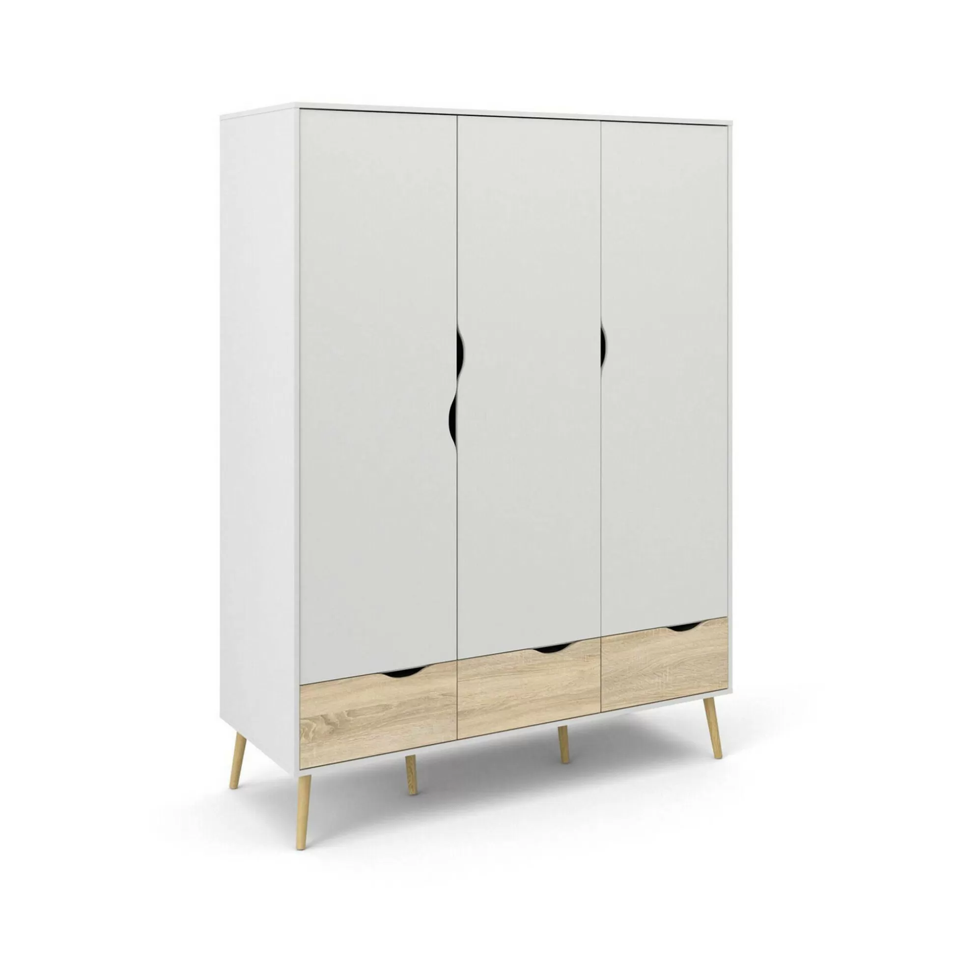 Dmora Guardaroba 3 Ante<Guardaroba 3 ante Devota, 147x58 h200 cm, Bianco e Quercia