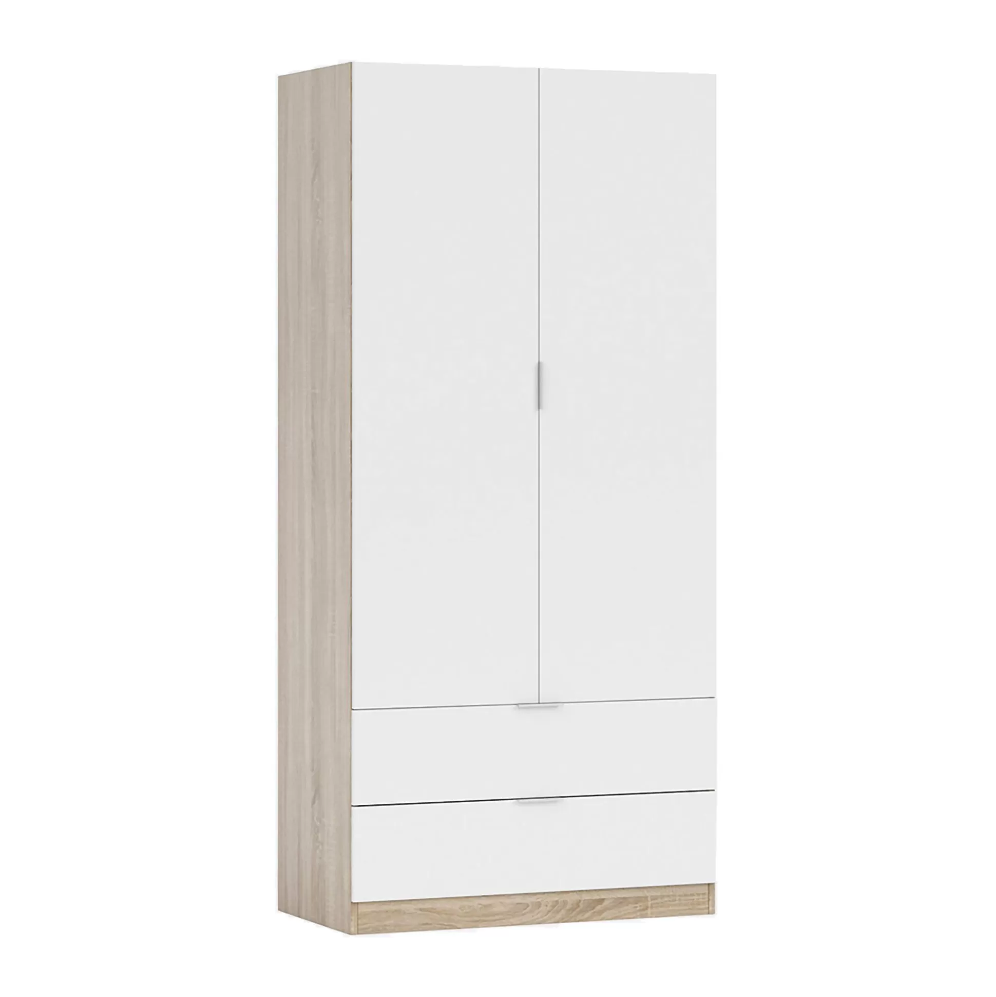 Dmora Guardaroba 2 Ante<Guardaroba 2 ante Donan, 82x52h180 cm, Bianco e Rovere
