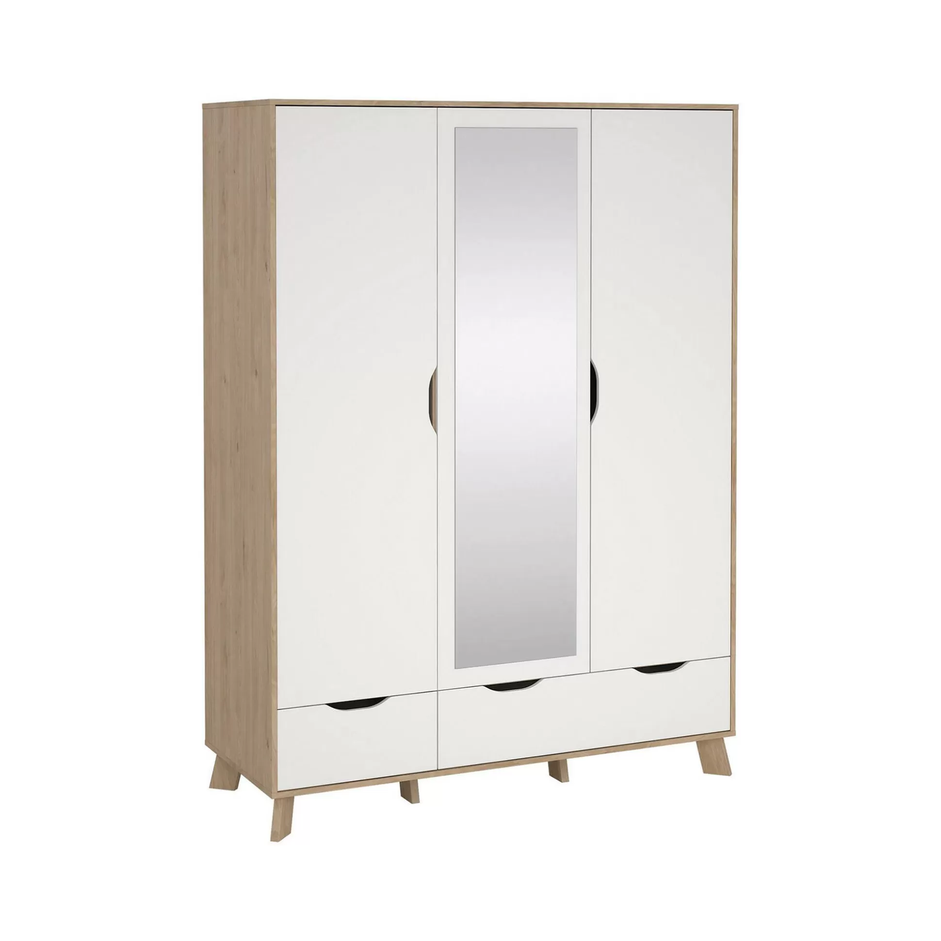 Dmora Guardaroba 2 Ante<Guardaroba 2 ante Dscalis, 58x147 h201 cm, Rovere e Bianco