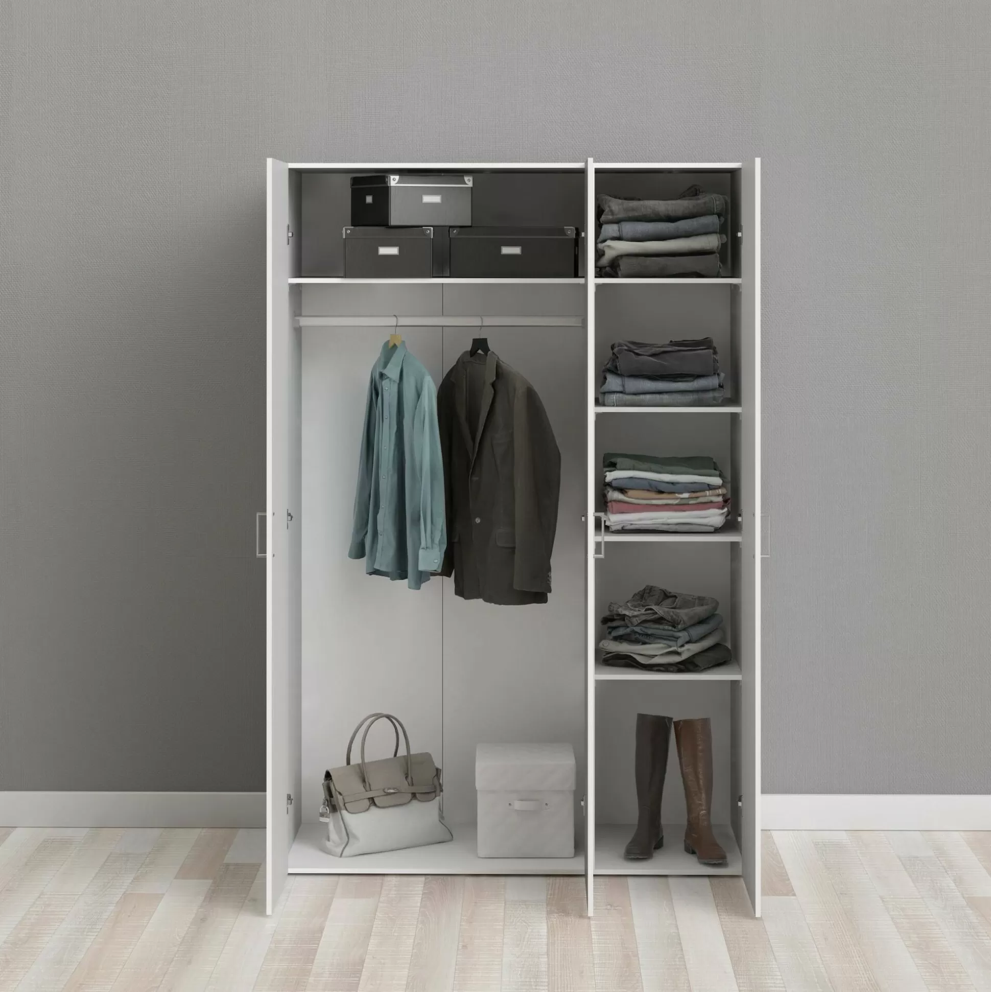 Dmora Guardaroba 3 Ante<Guardaroba 3 ante Dsegr, 115x49 h175 cm,