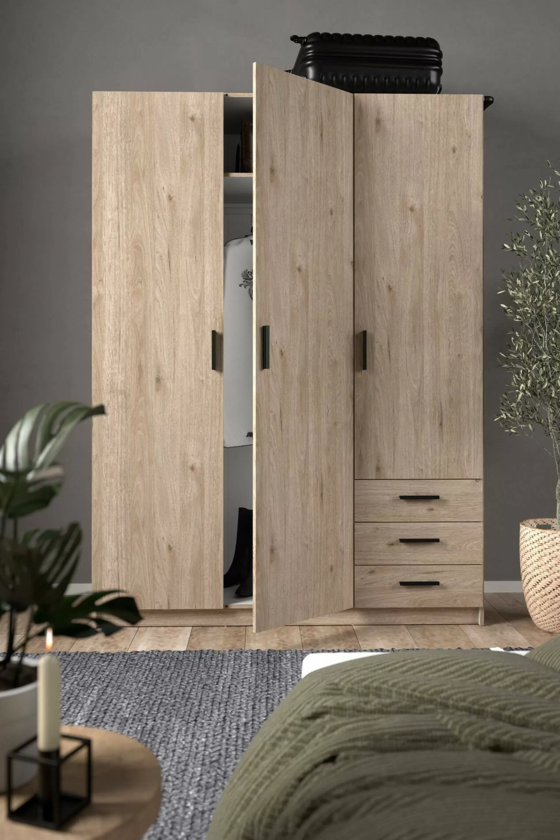 Dmora Guardaroba 3 Ante<Guardaroba 3 ante Dsenk, 50x147 h200 cm,