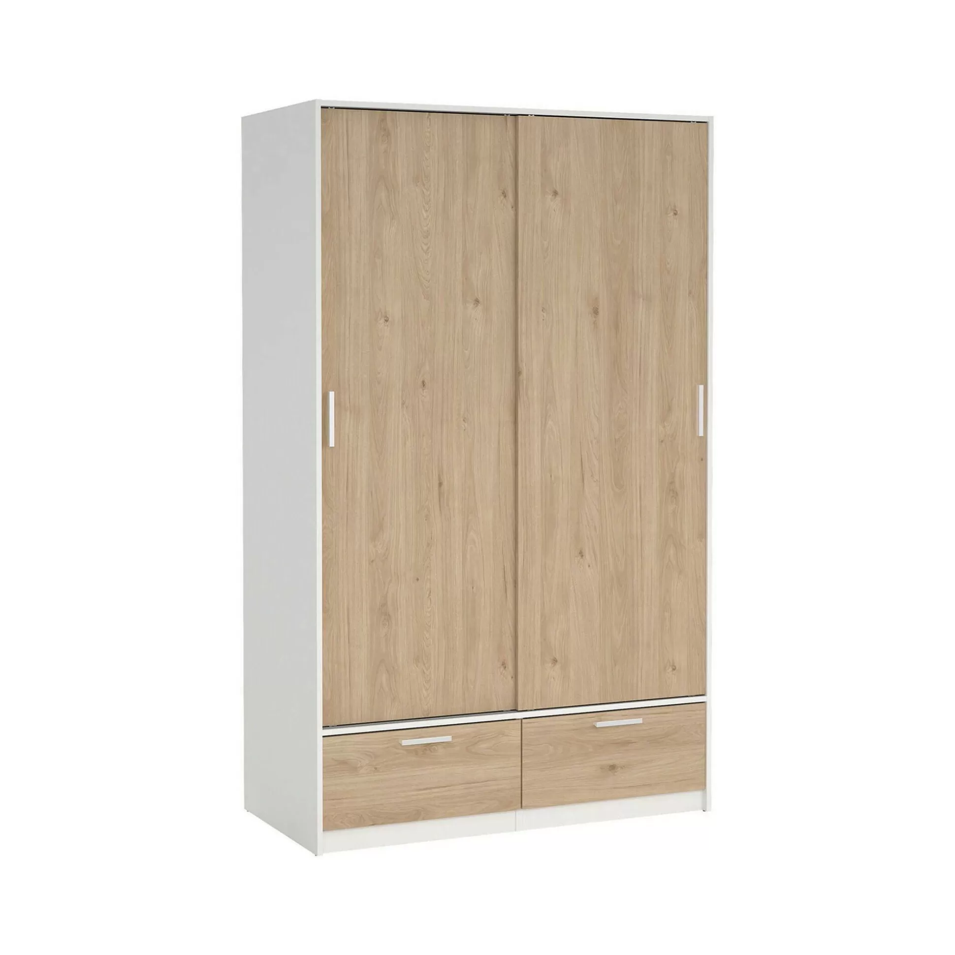 Dmora Guardaroba 2 Ante<Guardaroba 2 ante Kammuri, 60x121 h200 cm, Bianco e Rovere