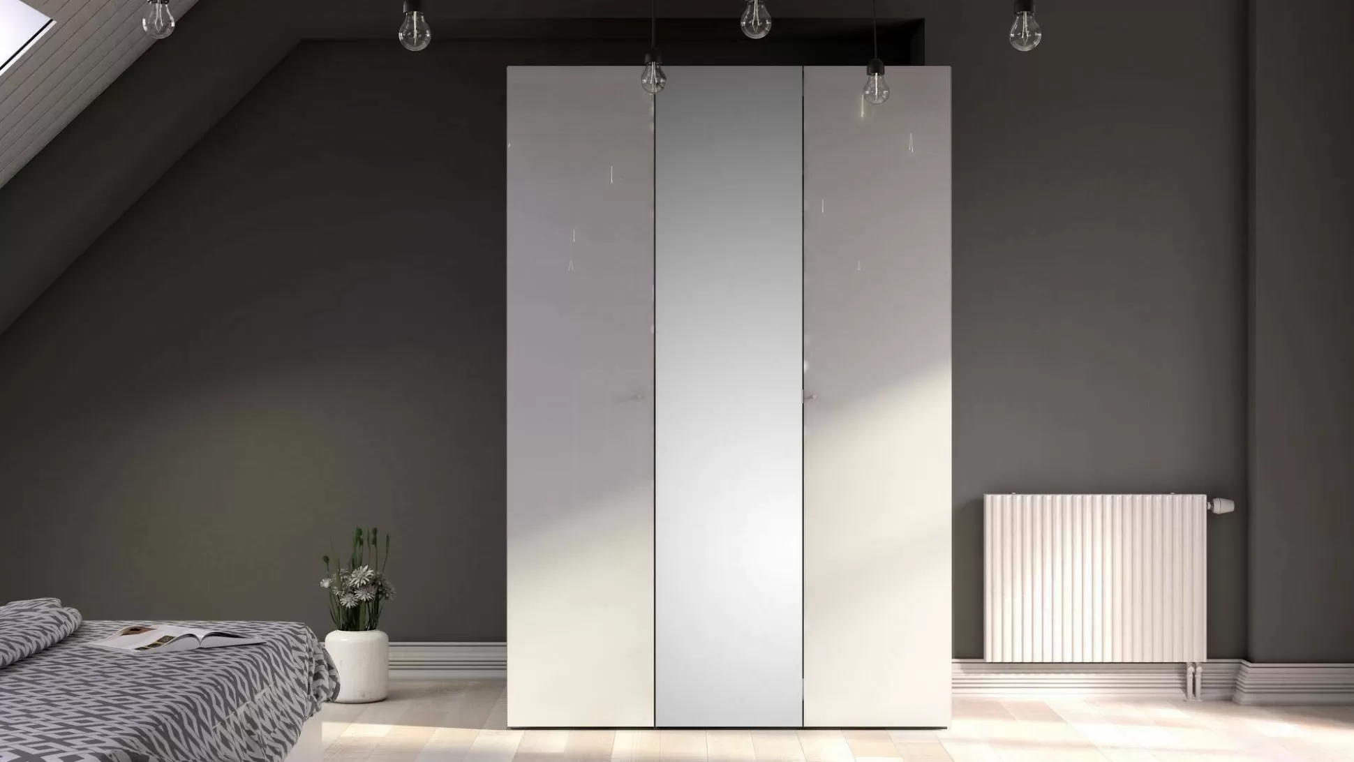 Dmora Guardaroba 3 Ante<Guardaroba 3 ante Megi, 147x60 h219 cm, Bianco