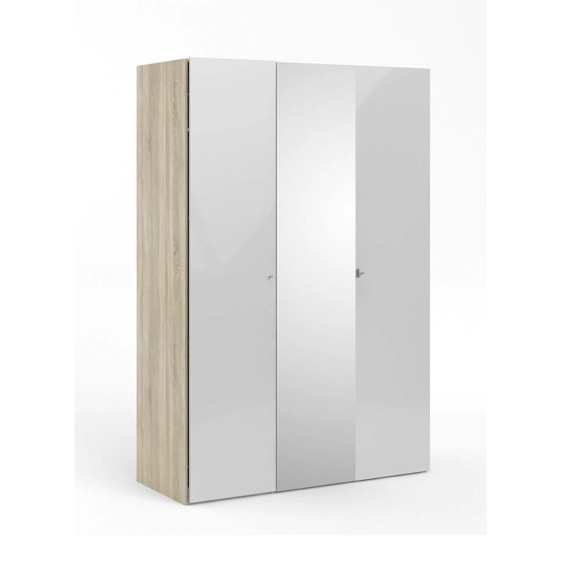 Dmora Guardaroba 3 Ante<Guardaroba 3 ante Megi, 147x60 h219 cm, Quercia e Bianco