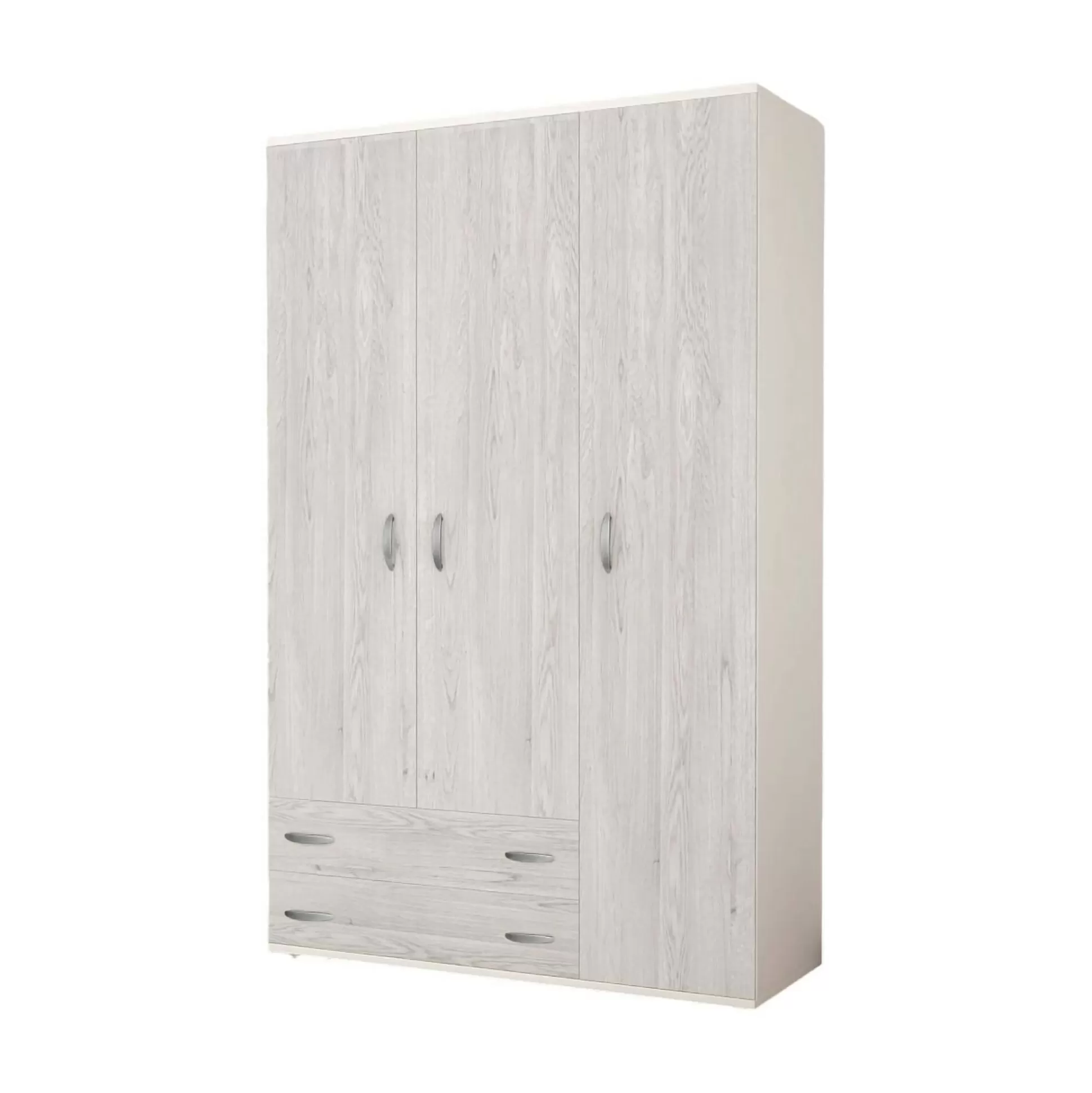 Dmora Guardaroba 3 Ante<Guardaroba 3 ante Pama, 120x52h170 cm, Bianco e Grigio