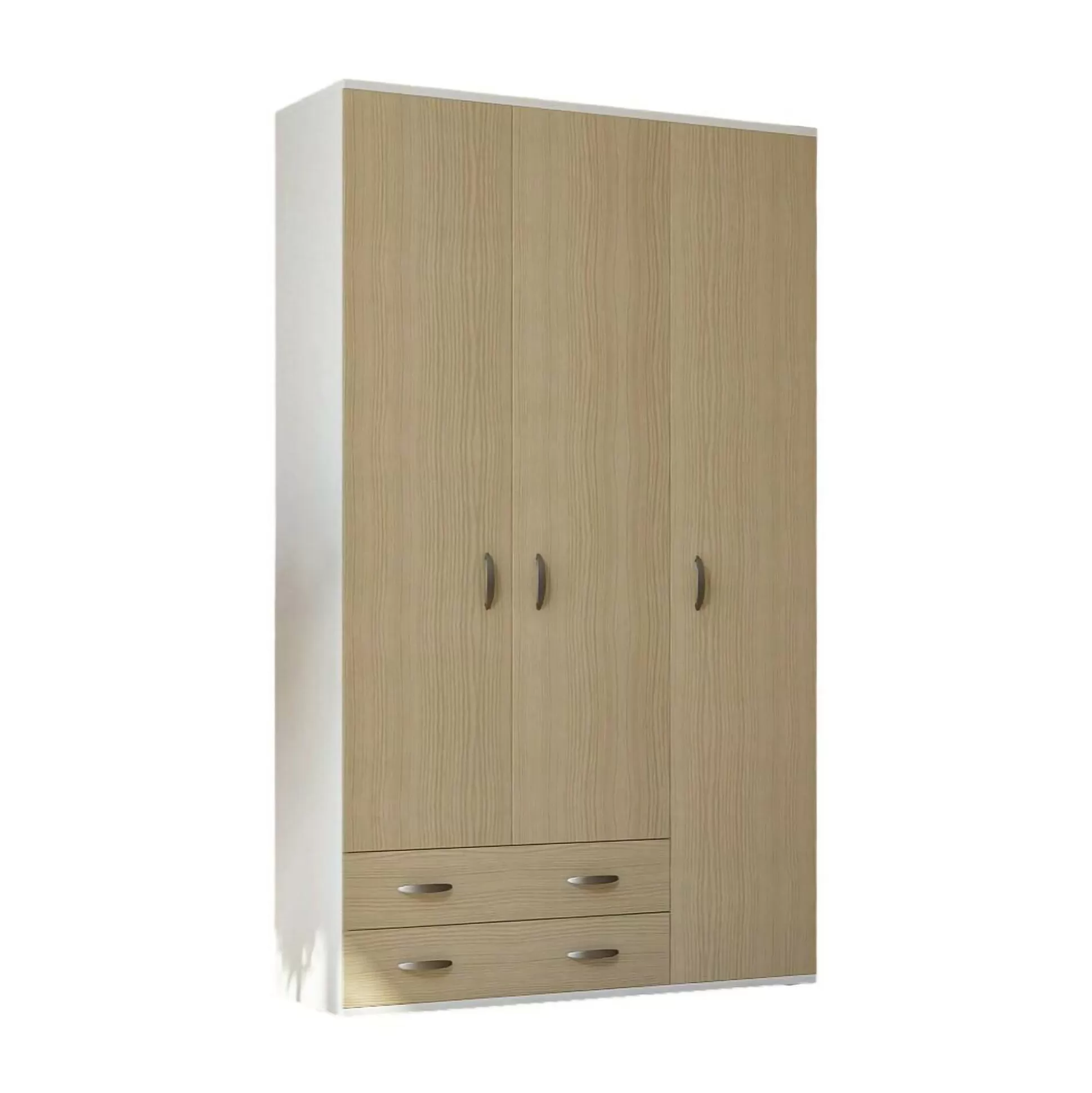 Dmora Guardaroba 3 Ante<Guardaroba 3 ante Pama, 120x52h170 cm, Bianco e Rovere