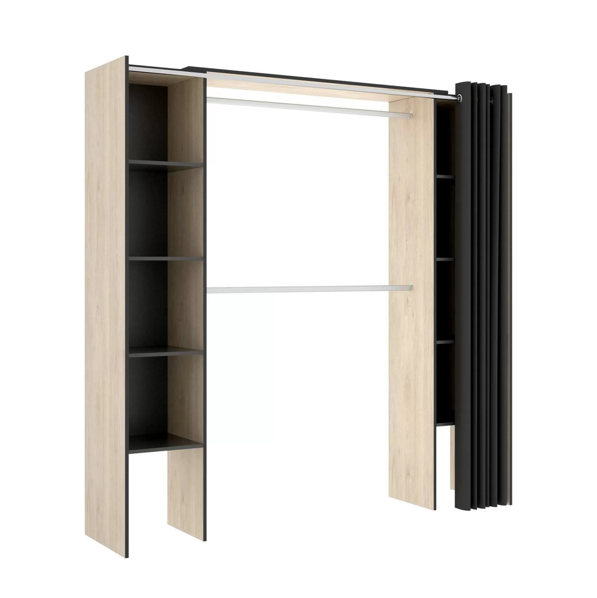 Dmora Altri Guardaroba<Guardaroba Acron, 180x50h205 cm, Rovere e Grigio