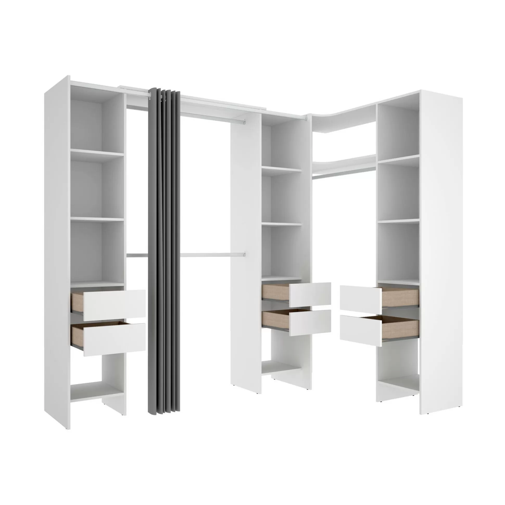 Dmora Altri Guardaroba<Guardaroba grande Alanno, 234x141 h205 cm,