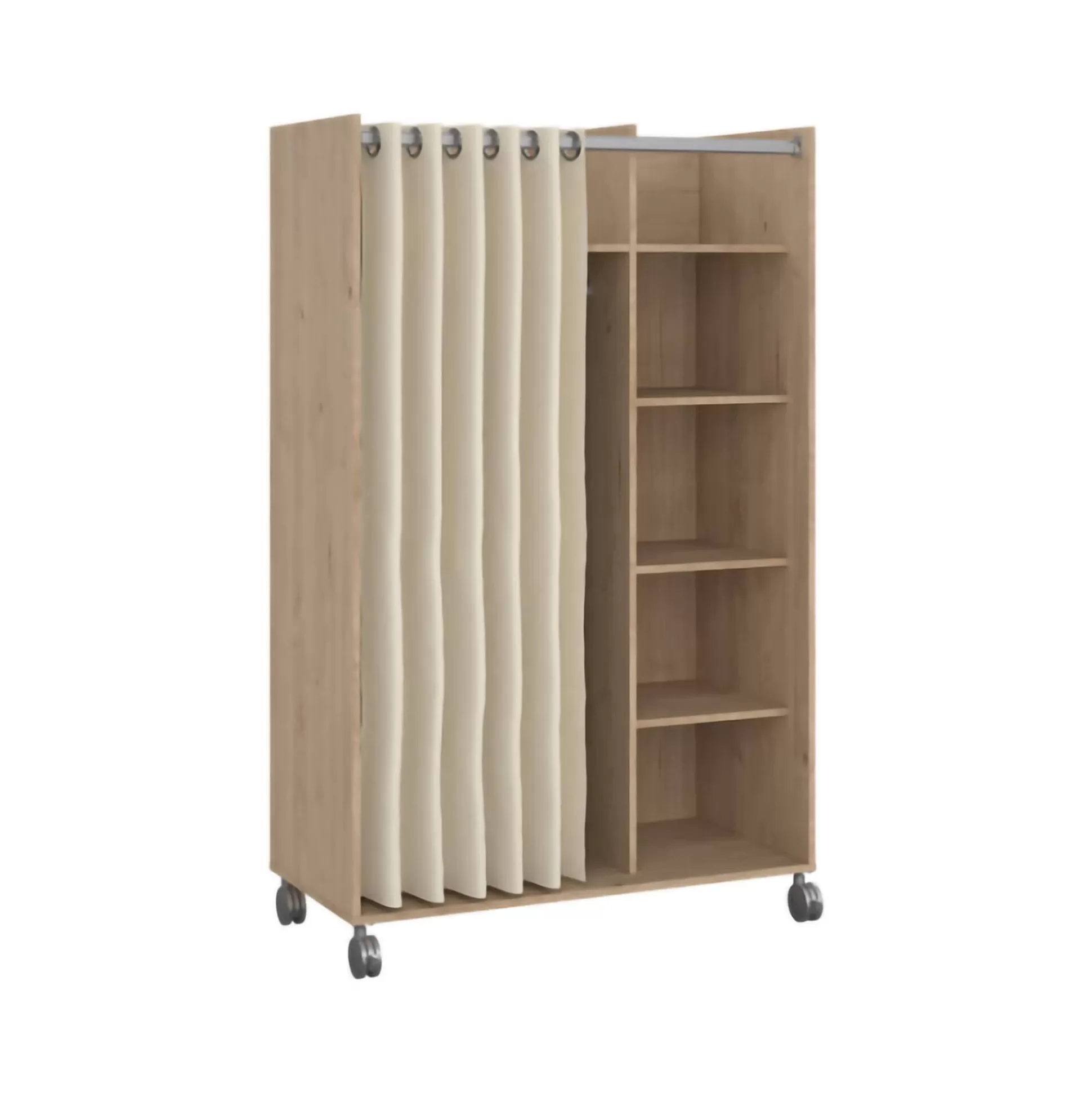 Dmora Altri Guardaroba<Guardaroba grande Dsesi, 48x100 h160 cm, Rovere e Beige