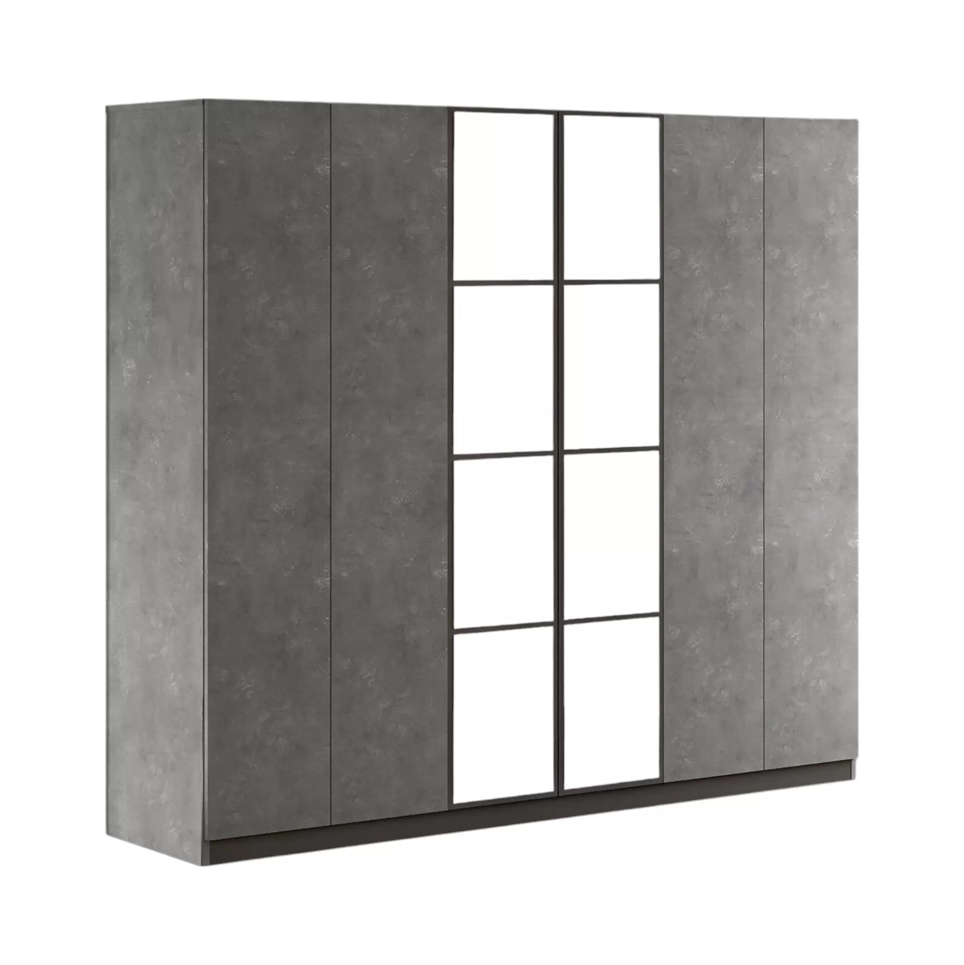 Dmora Altri Guardaroba<Guardaroba grande Gaja, 208x50 h184 cm, Antracite e Grigio