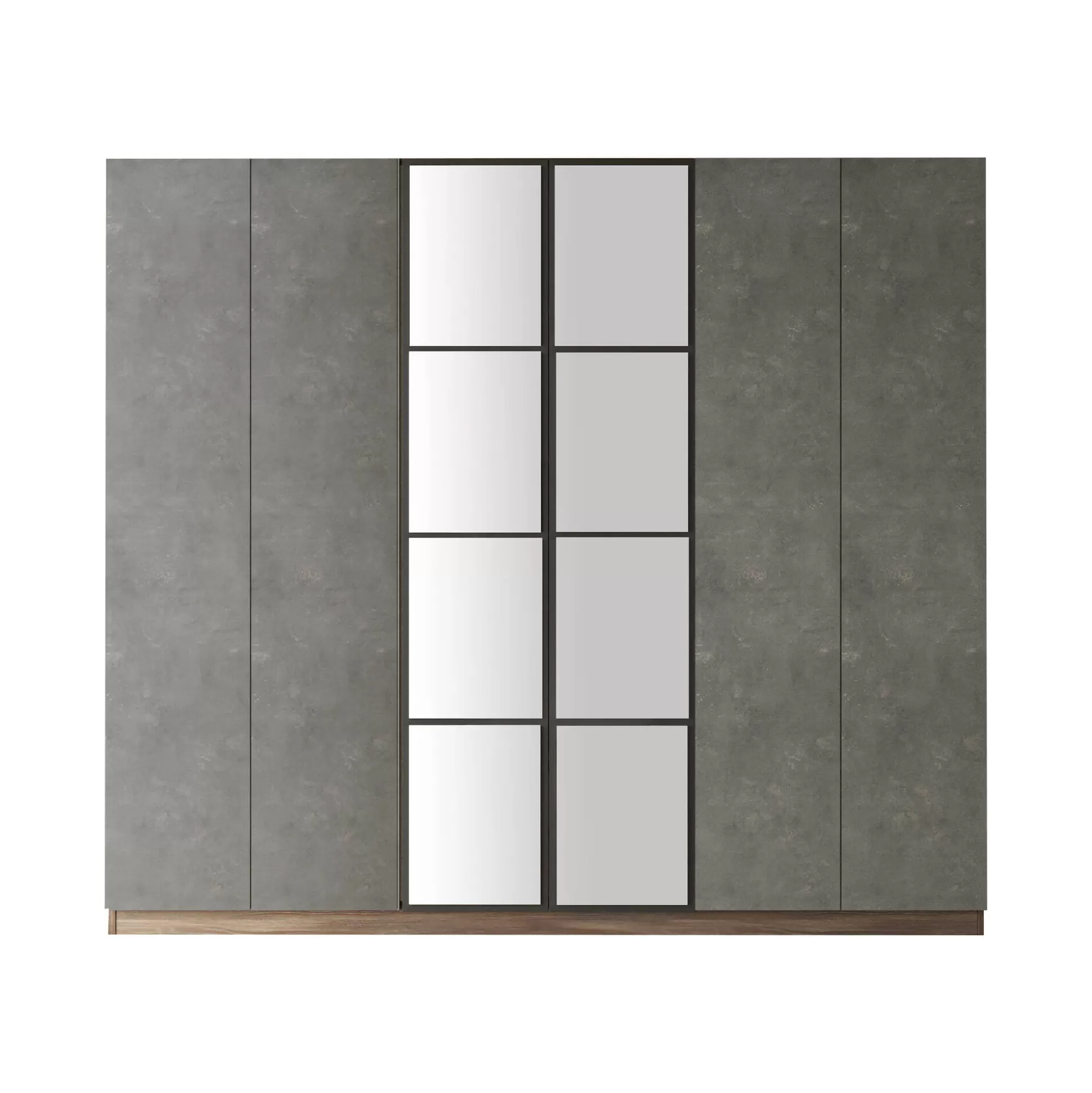 Dmora Altri Guardaroba<Guardaroba grande Gaja, 208x50 h184 cm, Marrone e Grigio