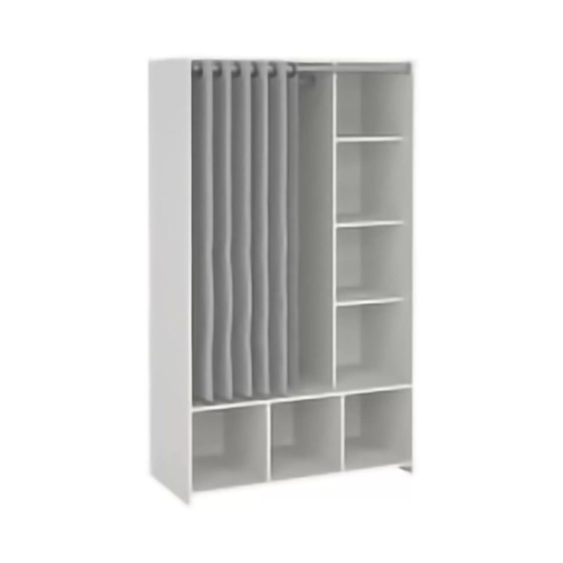 Dmora Altri Guardaroba<Guardaroba grande Jal, 48x105 h180 cm, Bianco e Grigio