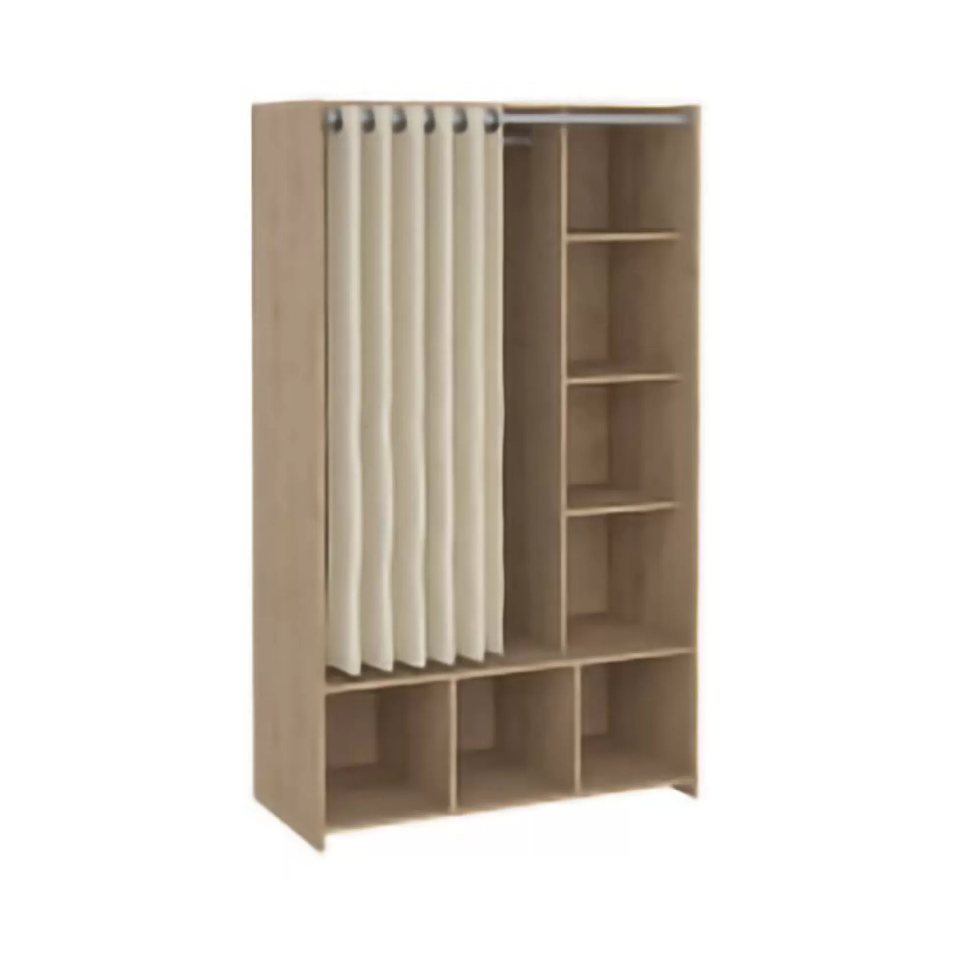 Dmora Altri Guardaroba<Guardaroba grande Jal, 48x105 h180 cm, Rovere e Beige